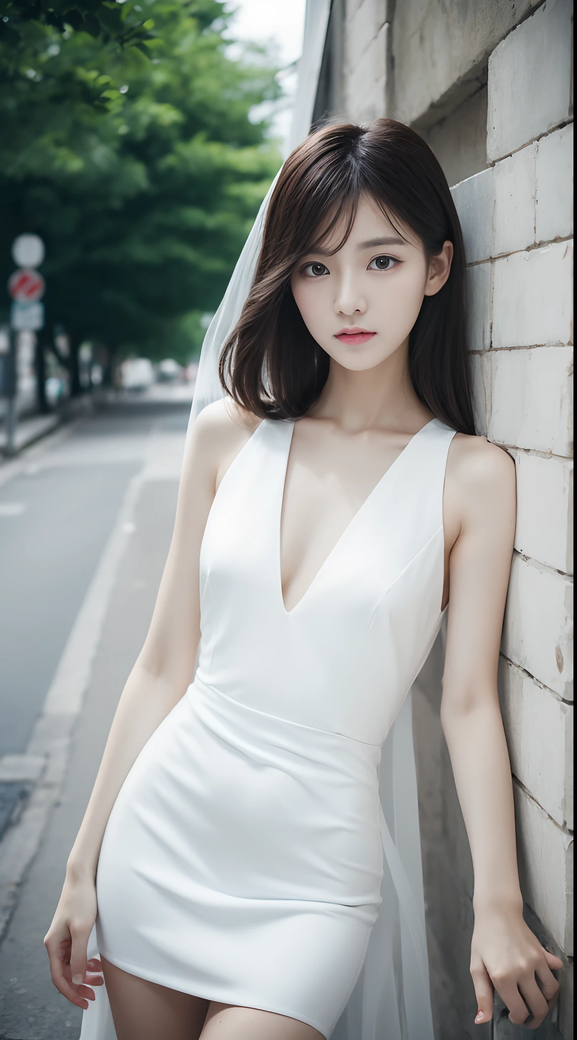 top Quority,Ultra-clear resolution,Clear eyes,plain face,s the perfect face,White skin,Perfect chest,with perfect legs,Different black style dresses,Random environment