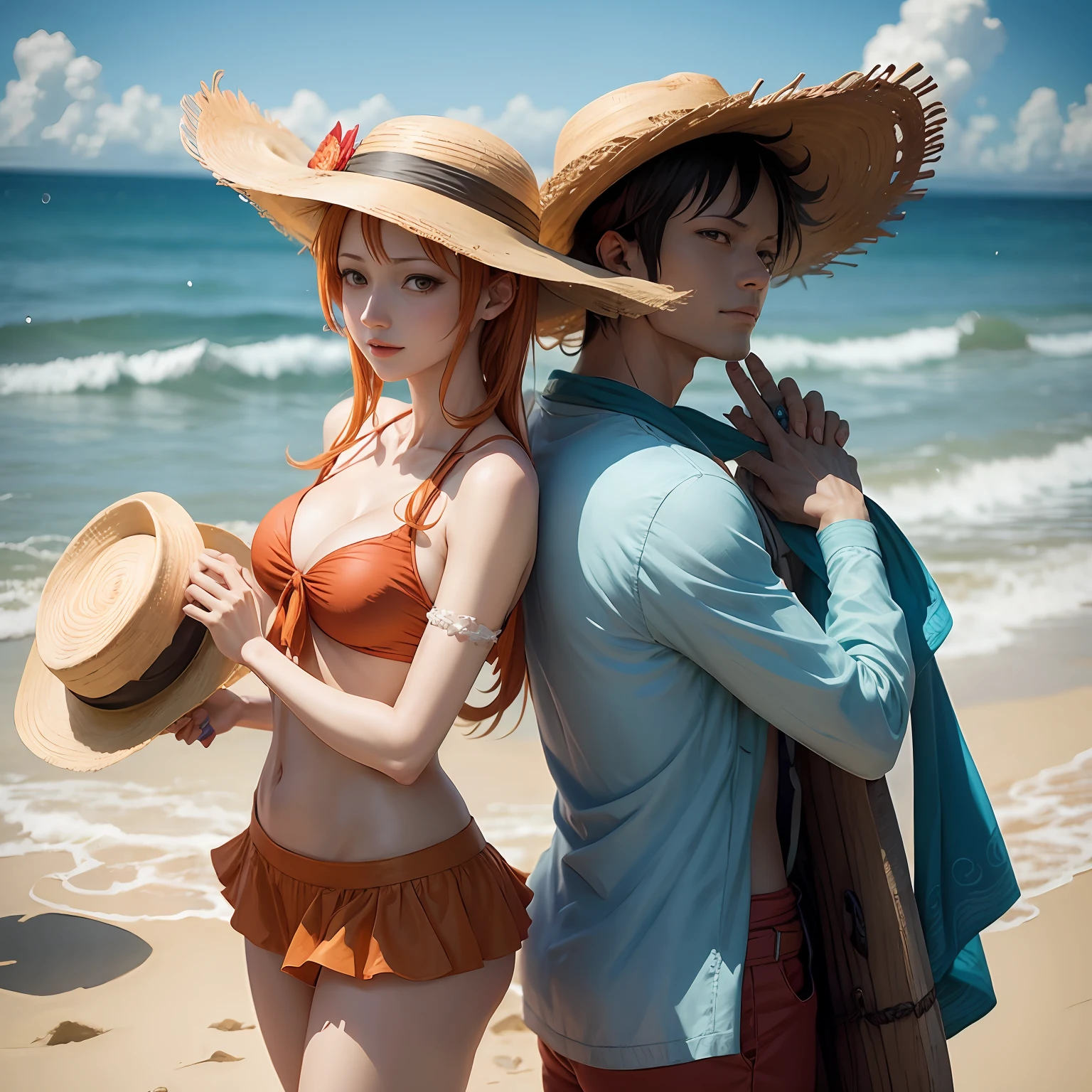 Love story Straw Hat Luffy and Nami --auto