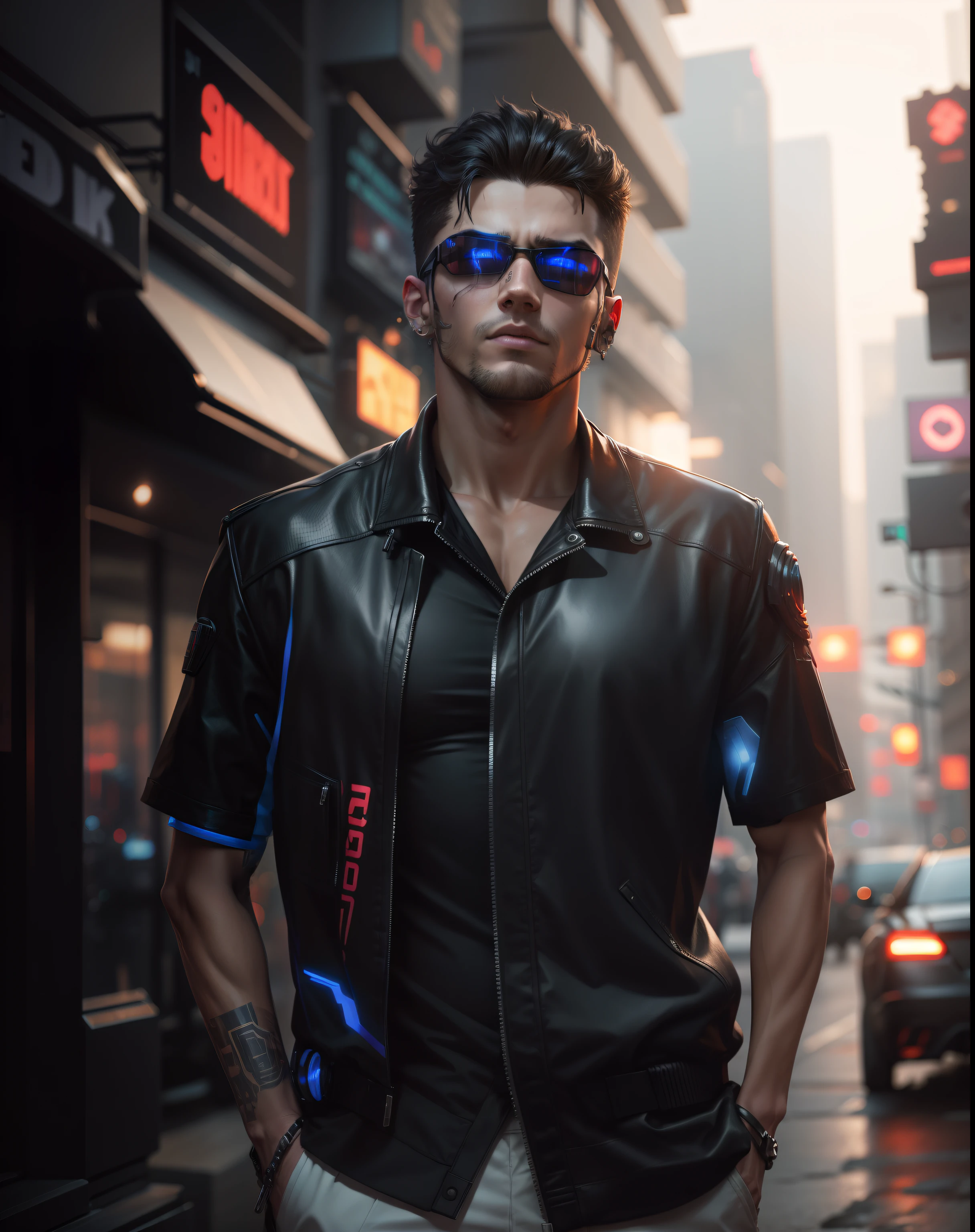 Change Background Cyberpunk, handsome boy, realistic face, 8k ultra
