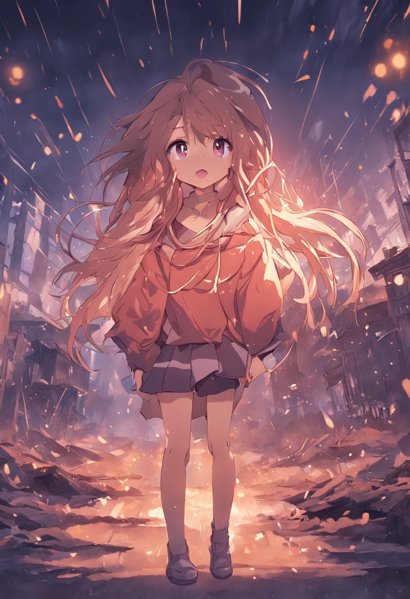 countryside teens girl Live Action Bob Hair Hair color is brown Clothes are torn