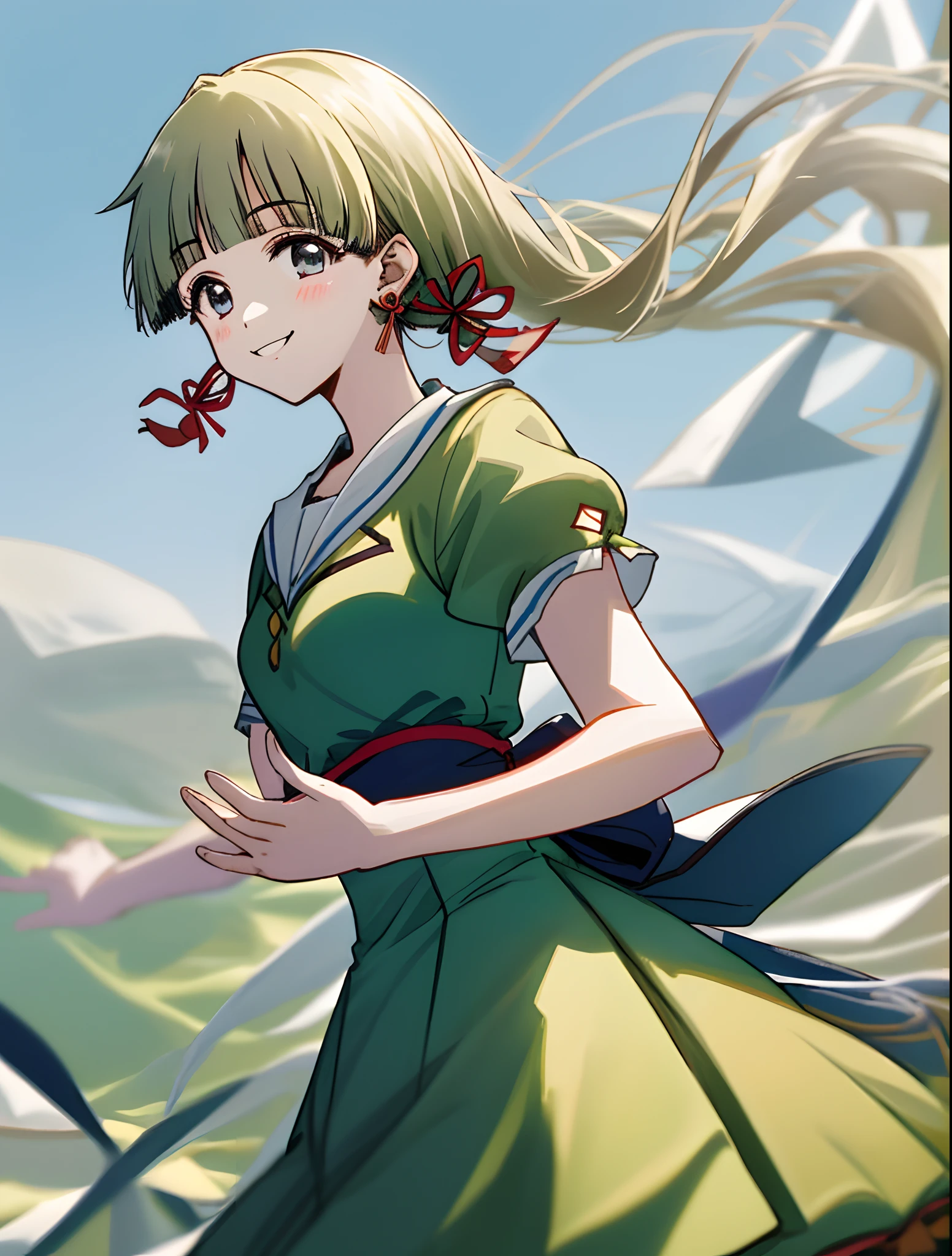 Masterpiece, high resolution, best quality, 1girl solo, kamisato_ayaka, smile,