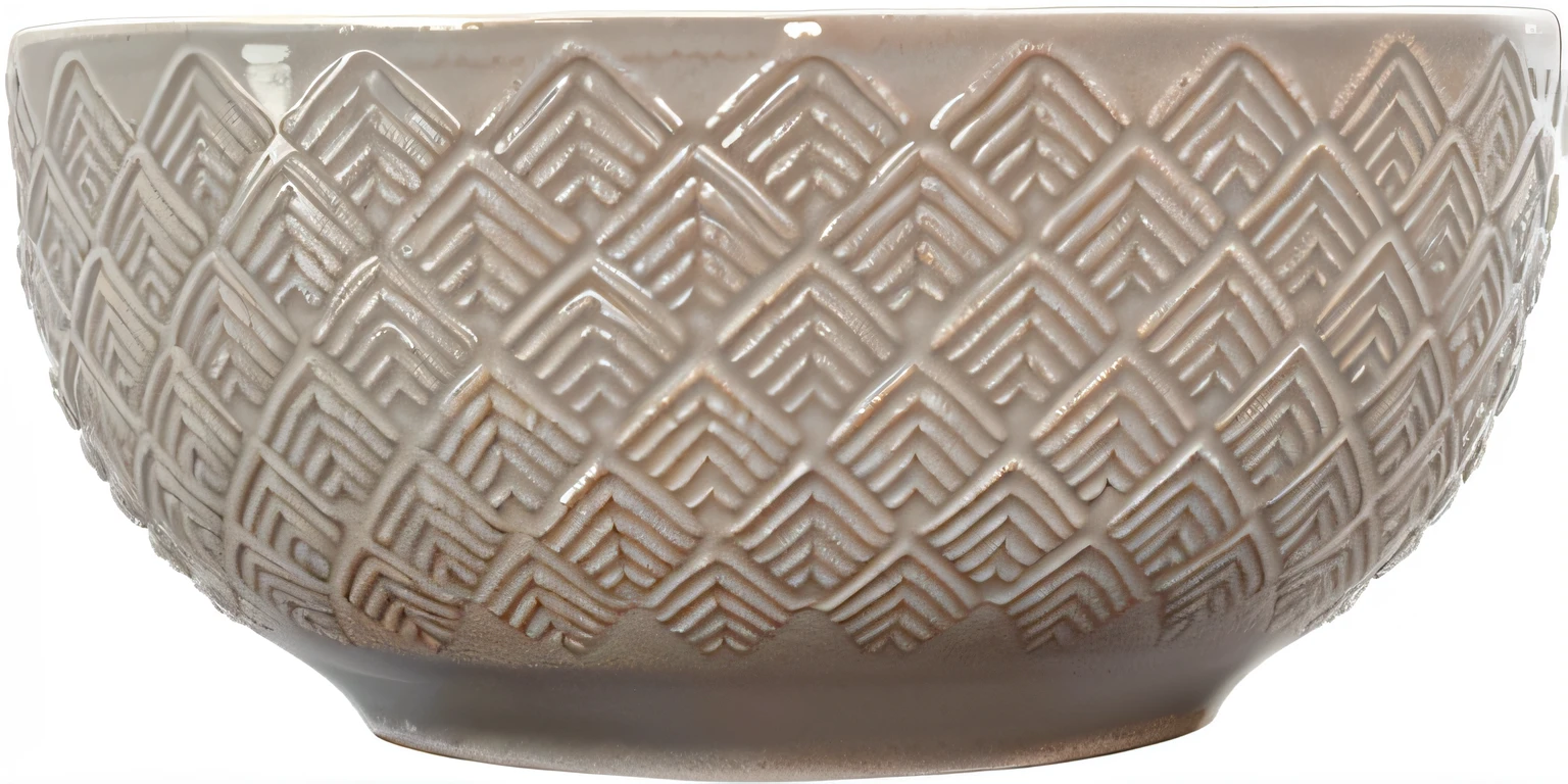 There was a large bowl,There is a pattern on it, textured base ; product image, Full image, with intricate detail, The palm pattern is visible, Embossed, detailled image, Top-down view, high texture detail, top - down view, leaked image, Taupe, A top-down view, w 1 0 2 4, w 1024, Grey, Clay texture