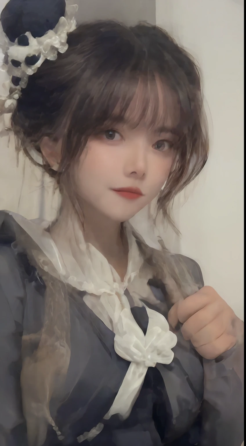 incantation(Prompt): high detal,8K分辨率,超高分辨率,A sweet girl, cute girly，Rainbow bright light long hair twisted braids，Colorful clear eyes，On his head he wears a phoenix crown encrusted with diamonds,Beautiful earrings，Gem Necklace，(Smooth hair,鎖骨,Exquisite and perfect facial features, the most beautiful big eyes,Long eyelashes,The eyes are sweet and there are lying silkworms,ssmile，dynamic angle,Extreme picture quality,Highest precision,Precise and perfect human anatomy，(Seaside background at night，full of lights，The girl ran to the beach)，((Wear yours with a slim-fit white A-line slip dress，The luxury of Koreans，Sweet and thin))，（Fireworks bloom in the air），macro shot，phone camera，Night mode