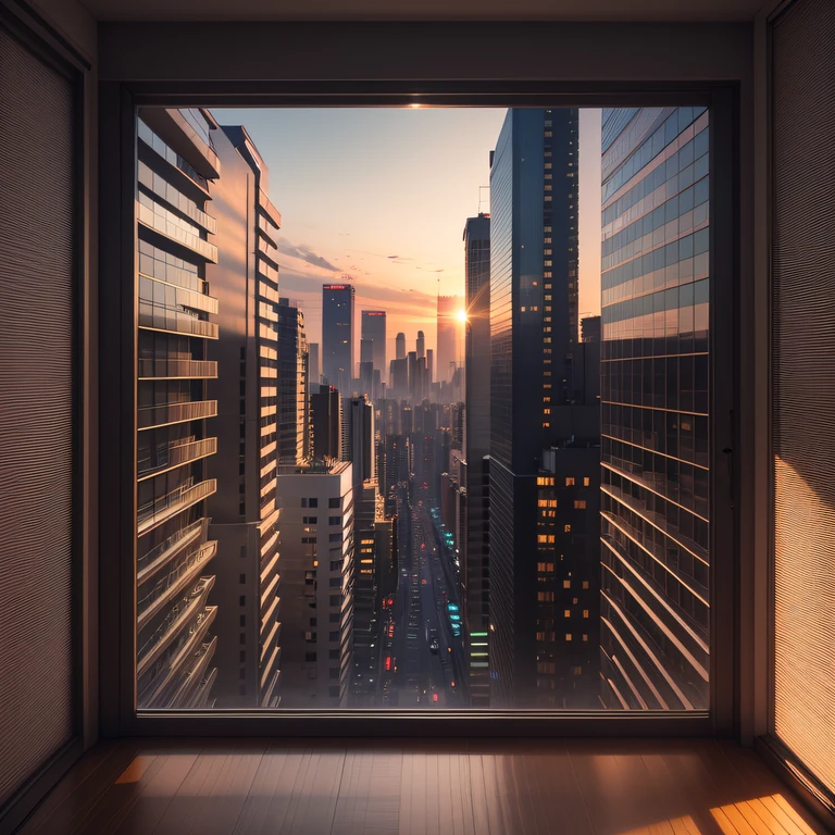 Tokyo 3D city window light