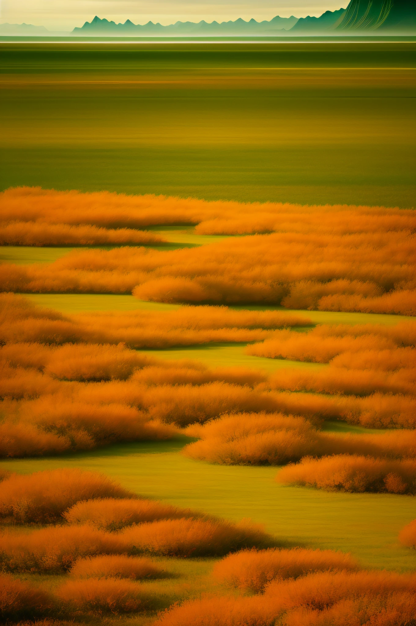 in a Vast Tranquil Landscape, by Scarlett Hooft Graafland, in a Tranquil Landscape, Sergei Zabelin, by Fei Danxu, photo shoot, hyper realisitc, autumnal