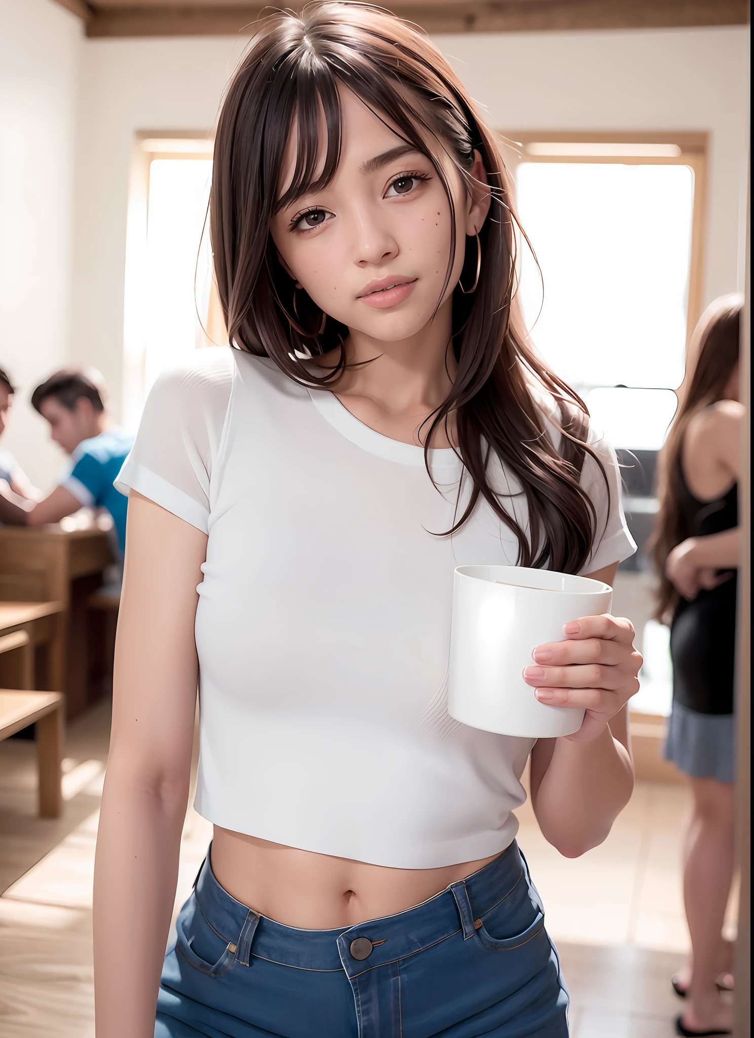 Two japanese girls,lily、 (((kissing her nipple))),（(breast sucking)), saliva trail（Breastfeeding）、(((Vulgarity)))、((licking nipple))、((she drink her breast milk))、Small breasts,Female student, Small Ass, Deal Ratio Body Proportion, indoor,Front light、Young Face,Shaved、Knee-high socks