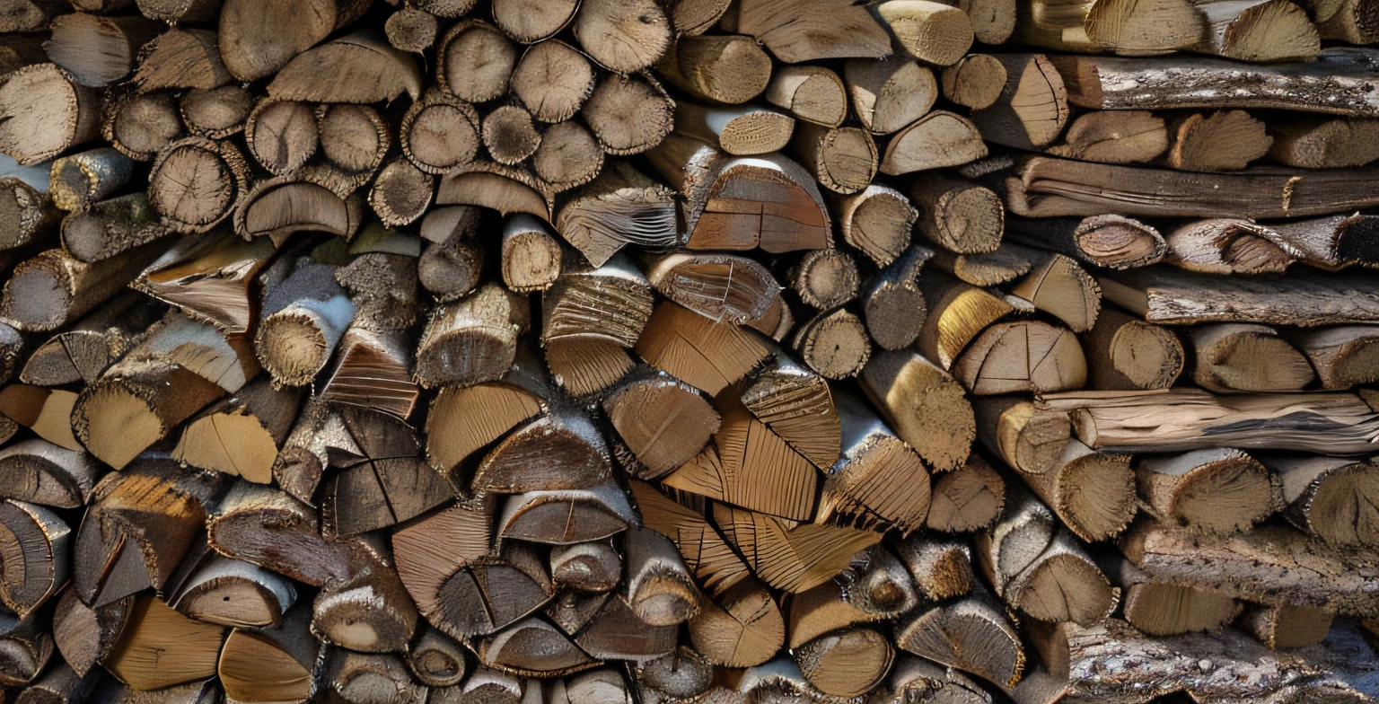 Close-up of a pile of firewood, The texture of firewood for the game, frontal view, Seamless texture, wooden logs, wood-based materials, wood texture, wooden background, Made of wood, high resolution texture, wooden, Detailed wood, wood texture on the front, Pine wood, The Wood Effect, texture