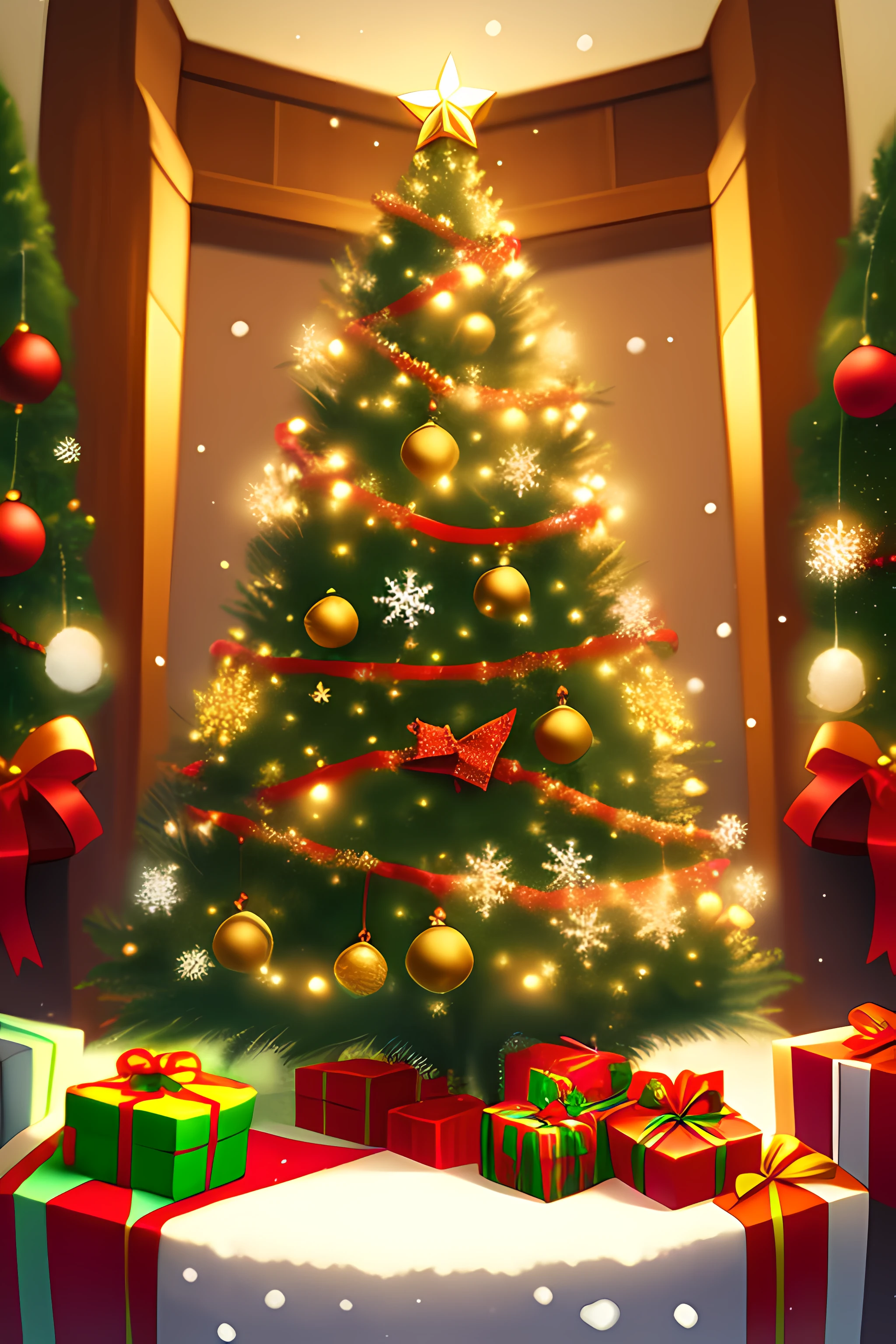 Seamless patterns,Christmas style,santa。Christmas bells,deers,Christmas tree,yuki,snowflower,deep colour、
