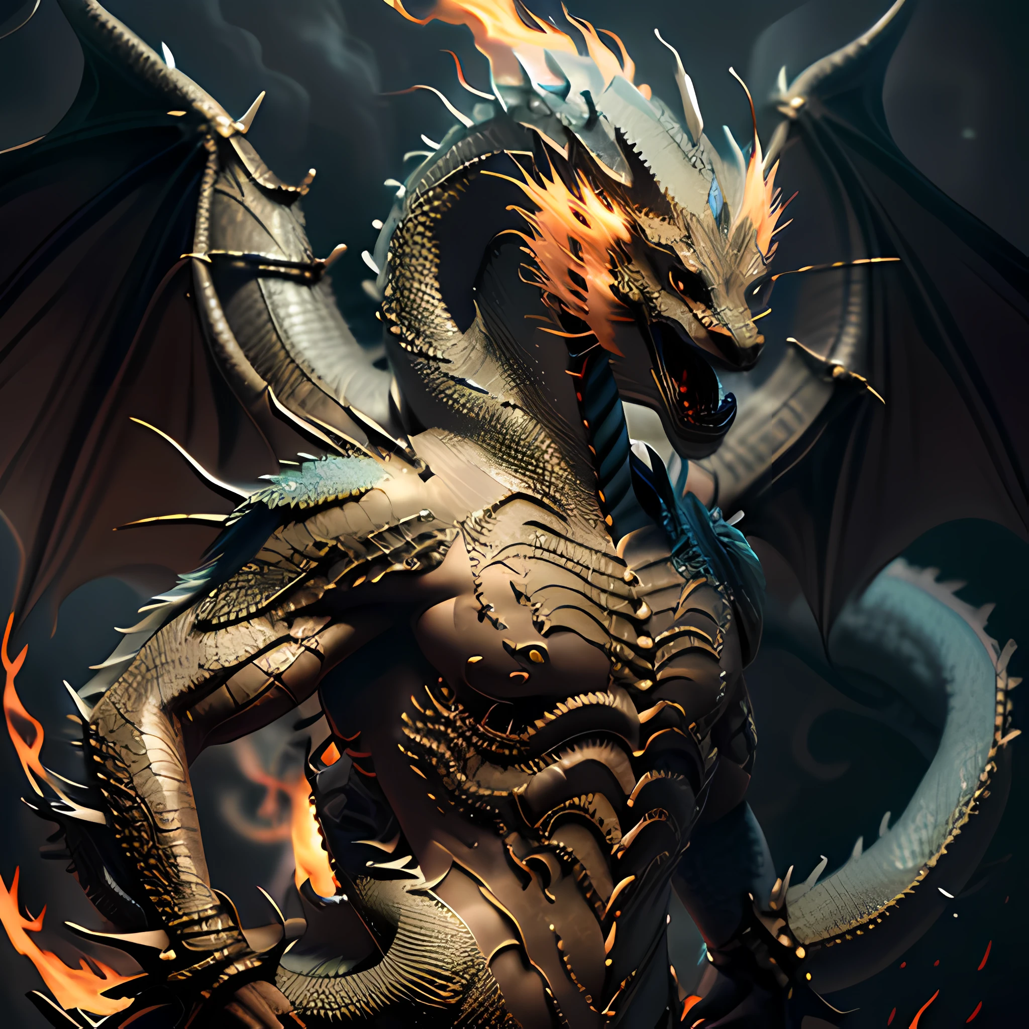 dragon, (flame from mouth;1.3), (fire storm:1.2), full body, Illustration, cinematic light, high resolution, best quality, ultra detailed, masterpiece,