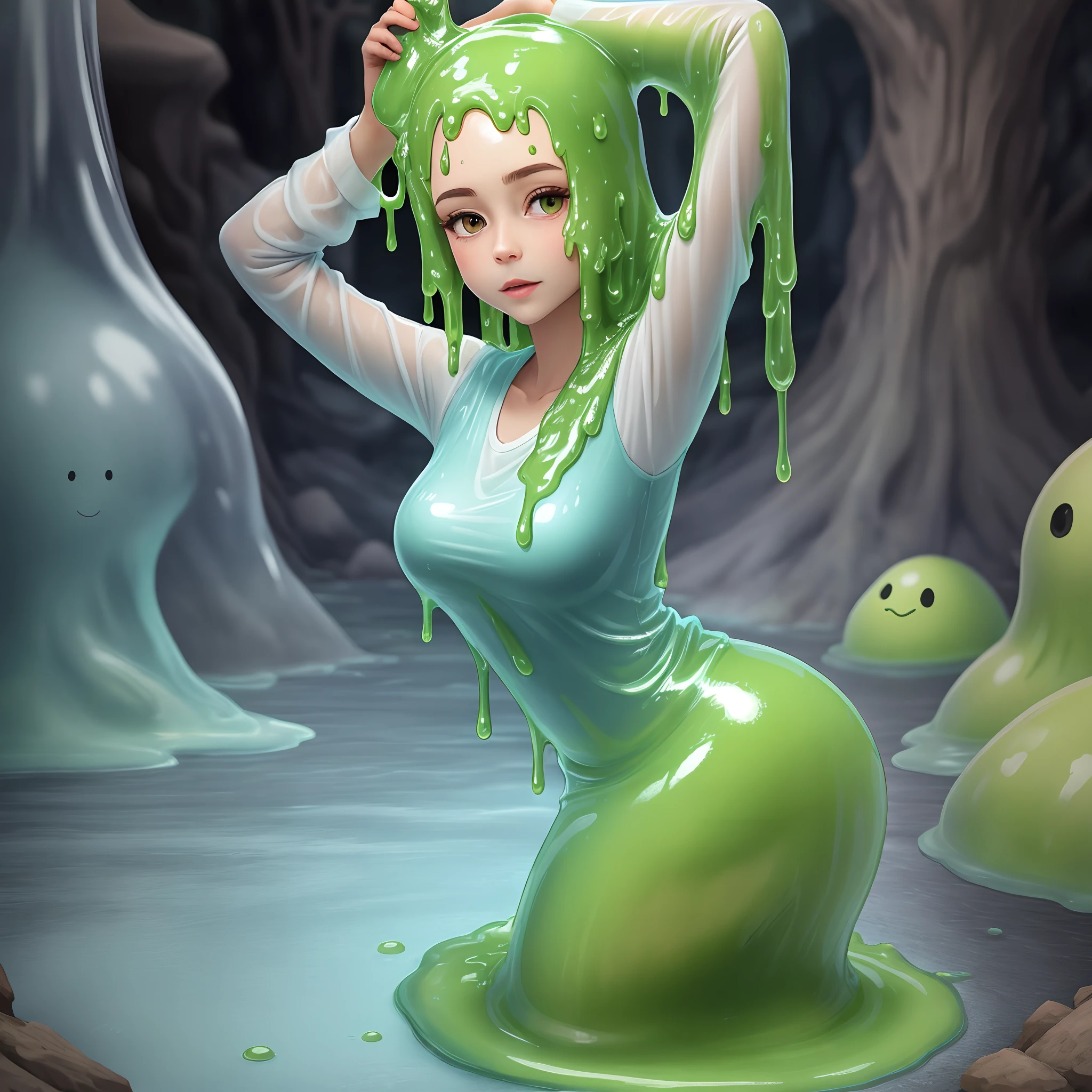 The slime is clear