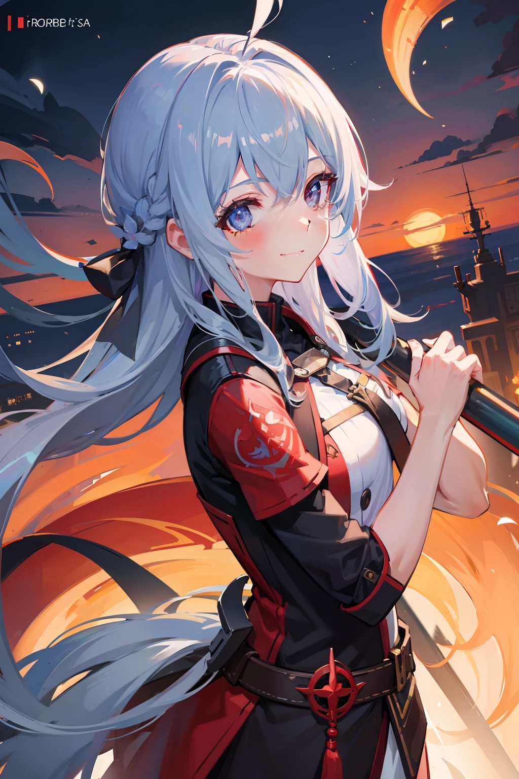 sniper、in fighting、Fenris brood, 年轻, ember, tilt, Ragavaş, smiling, Curta、blue hairs