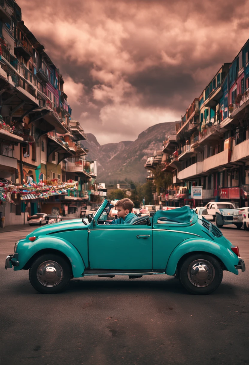eine junge im auto