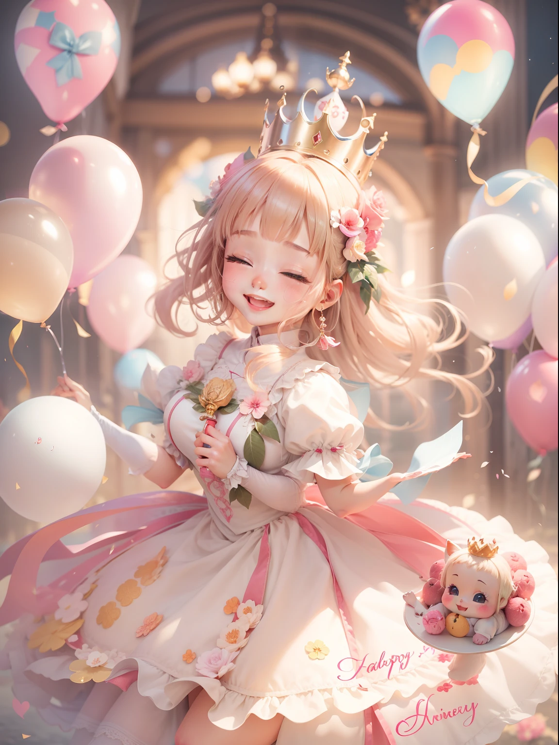 Happy Celebration、Cute Princess、huge smile、