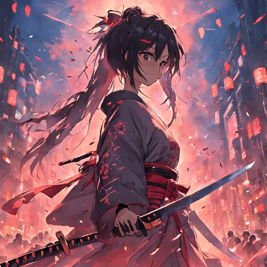 katana swords,samurai clothing,national style,the street
