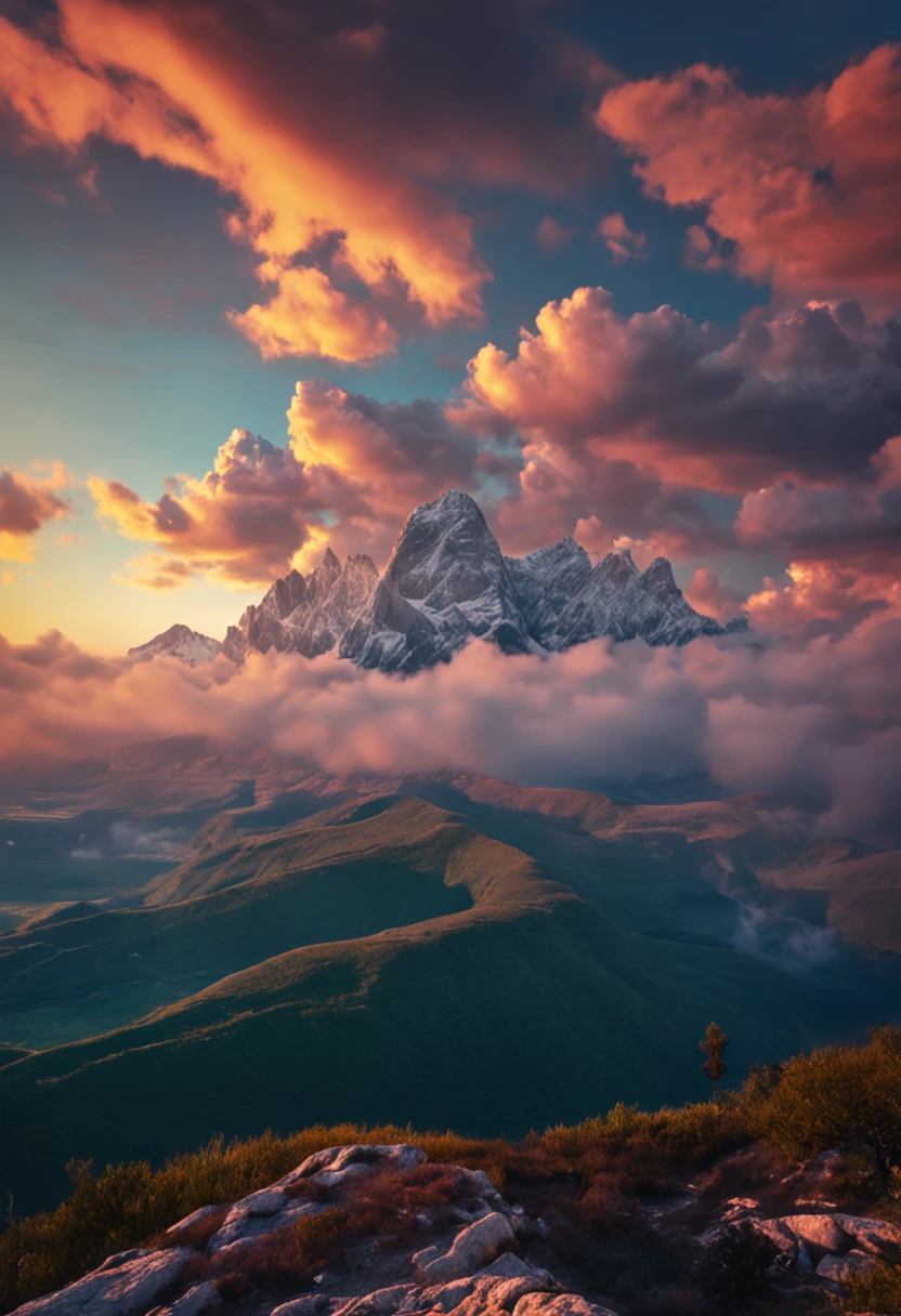 scenery, outdoor, sky, cloud, day, no humans, mountain, panorama, water, tree, blue sky, waterfall, cliff, nature, lake, river, cloudy sky