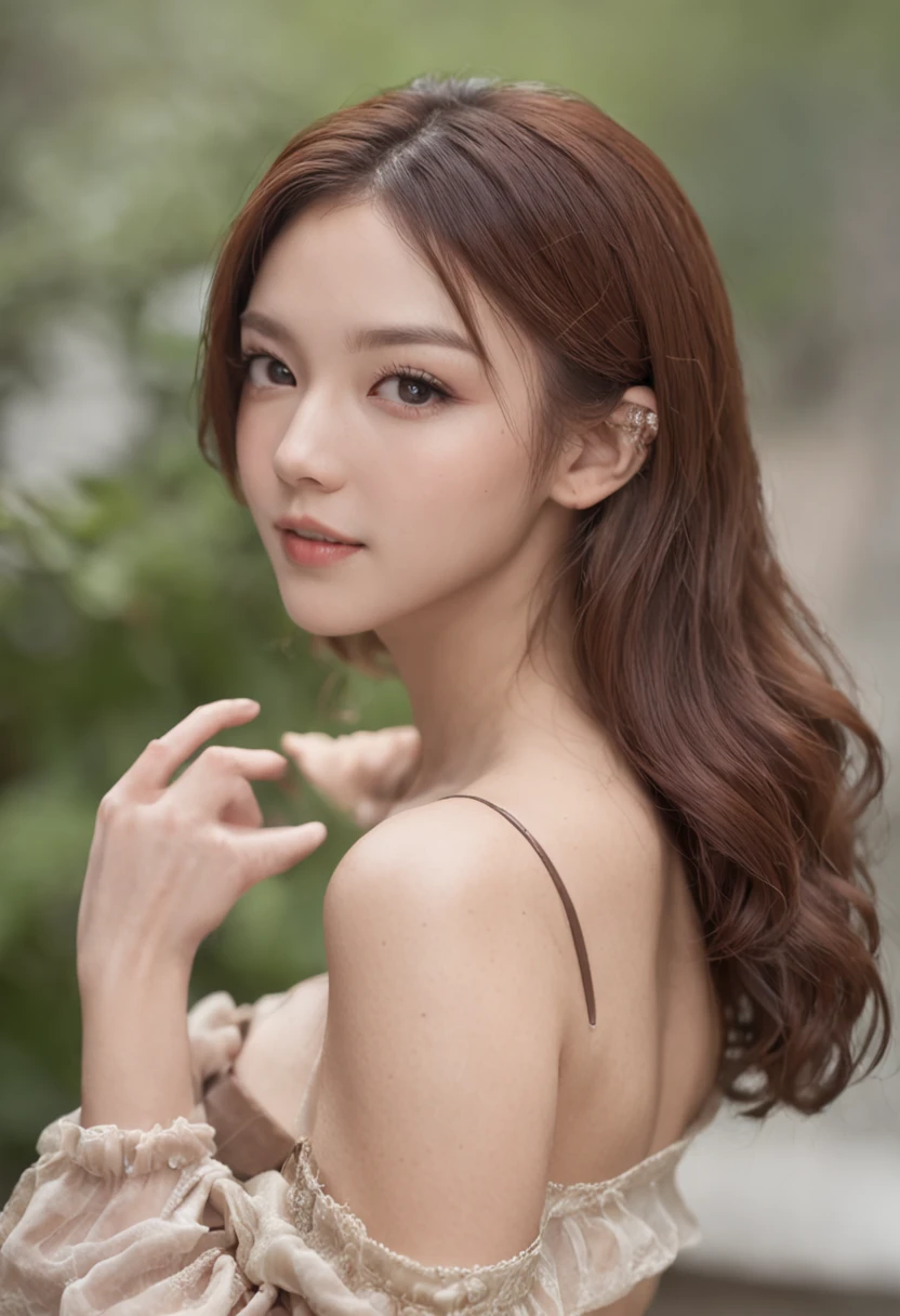 ((Best picture quality, 8K, tmasterpiece:1.3)), 1girll, Beautiful woman with slender waist:1.3, (Casual hairstyle, Leaky big breasts:1.3),:1.1, Ultra-fine face, A detailed eye, 二重まぶた,ssmile,NSFW --auto