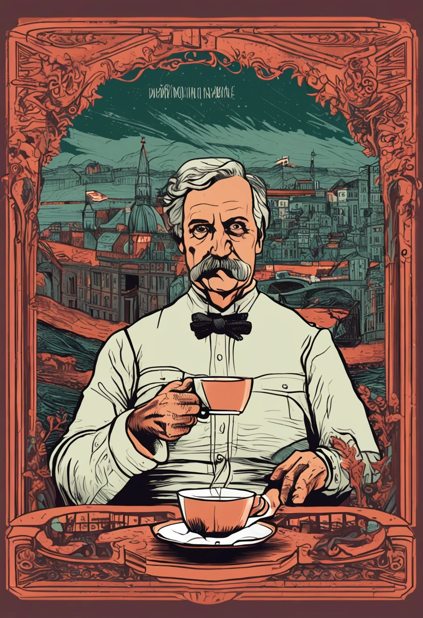 theodor fontane drinking a coffee