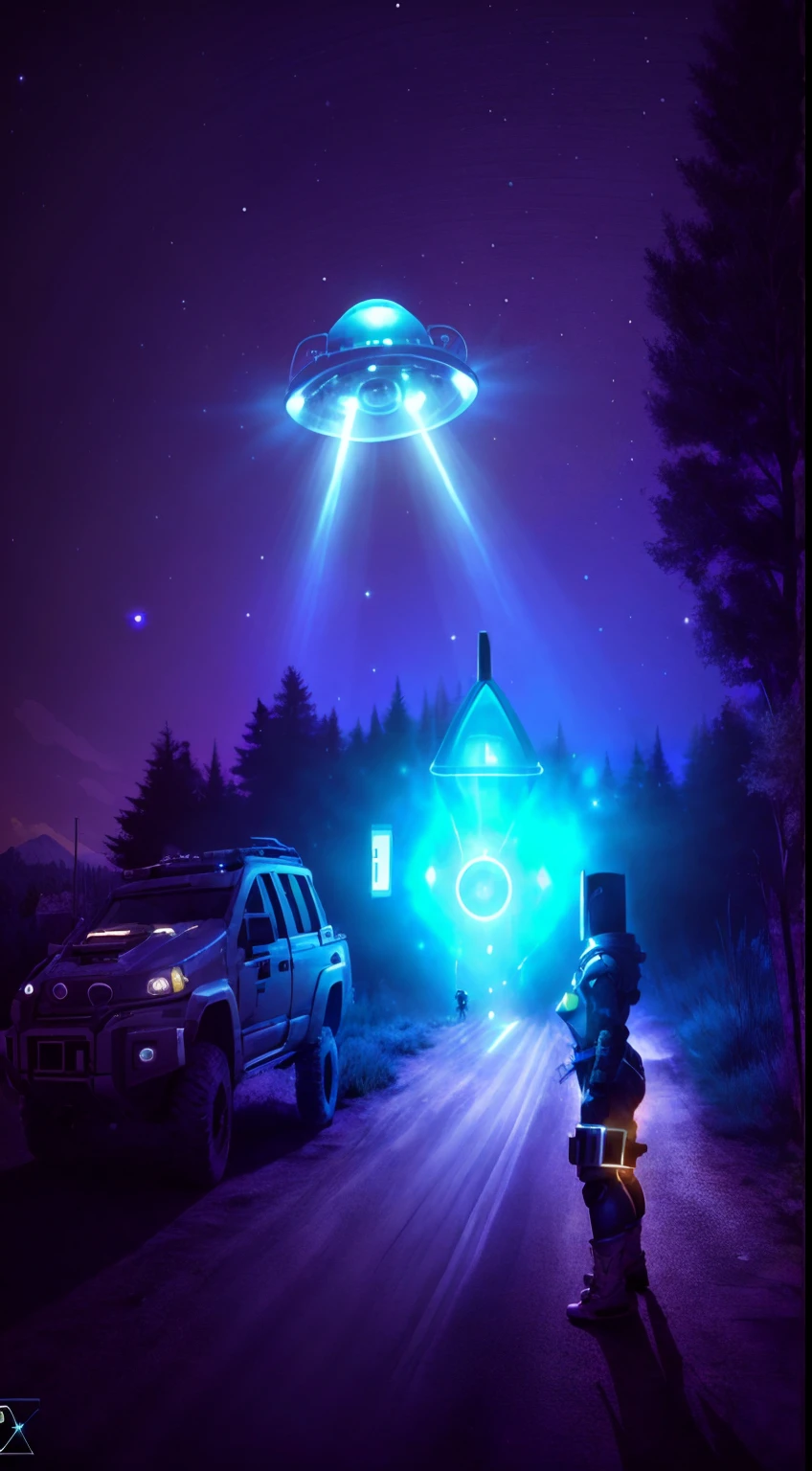 Imagen de una mujer y un perro en la oscuridad, Alien Abduction, Rapto de OVNIs, extraterrestre, OVNIlogia, Extraterrestres OVNI, Unexplained phenomena, ovnis, secuestro, Aterrizaje OVNI, extraterrestre, OVNI, UFO Lighting, UFO AttackLogical, Los extraterrestres lo alcanzan, Aliens in the background, Imagen detallada de mujer y perro y platillo volador, 8k