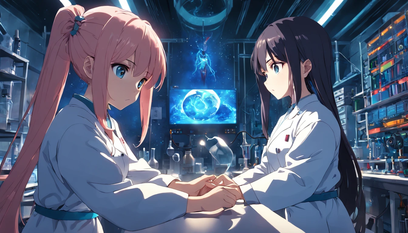 girl, scientist, laboratory, experiment, masterpiece, 8k, high resolution