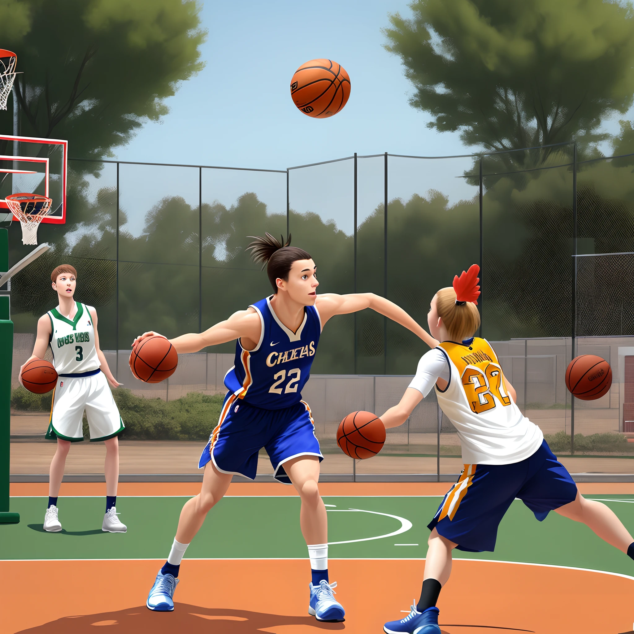 Chickens who can play basketball