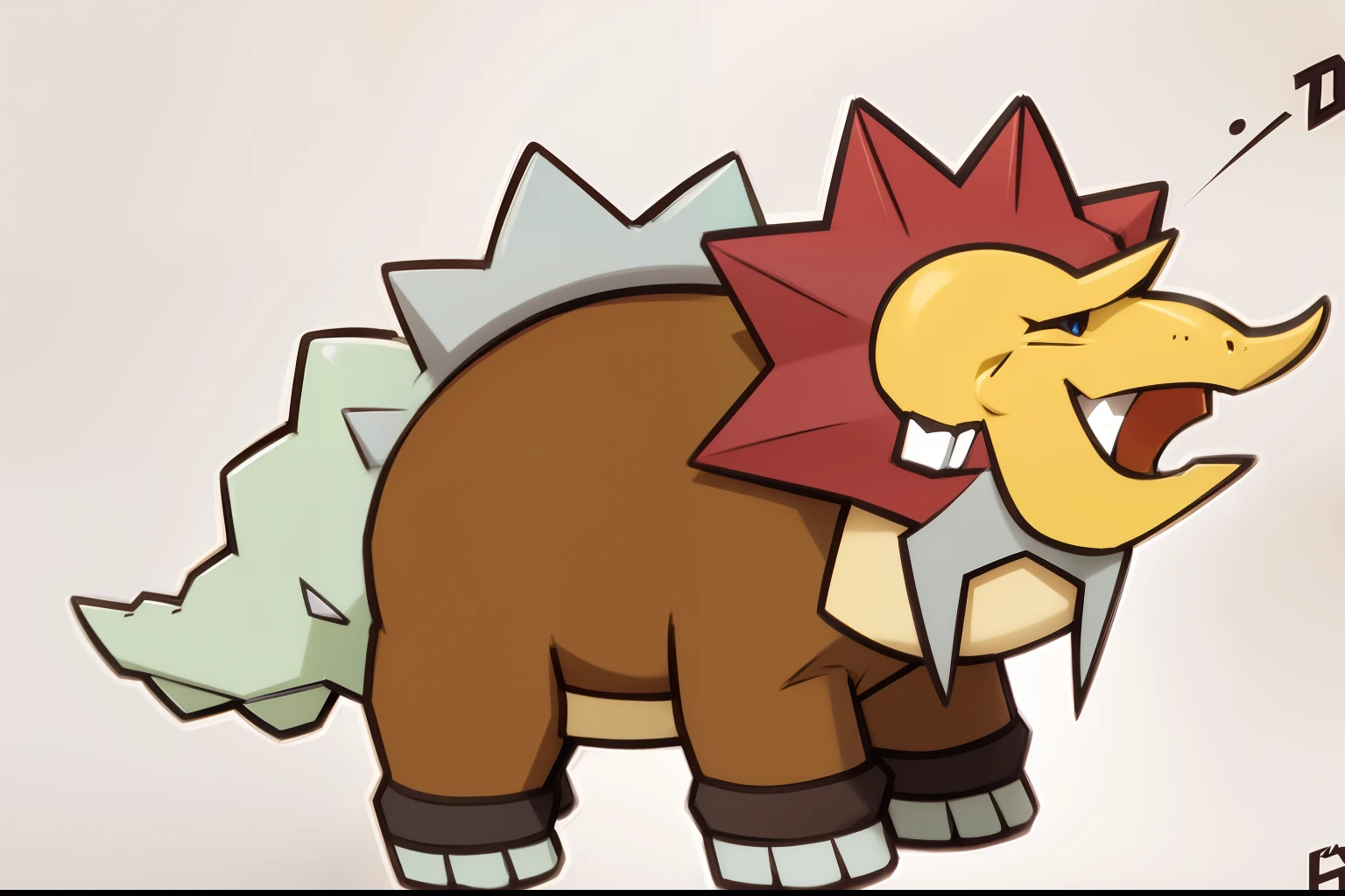 Triceratops Pokemon style by Satoshi Sugita dinosaur elements