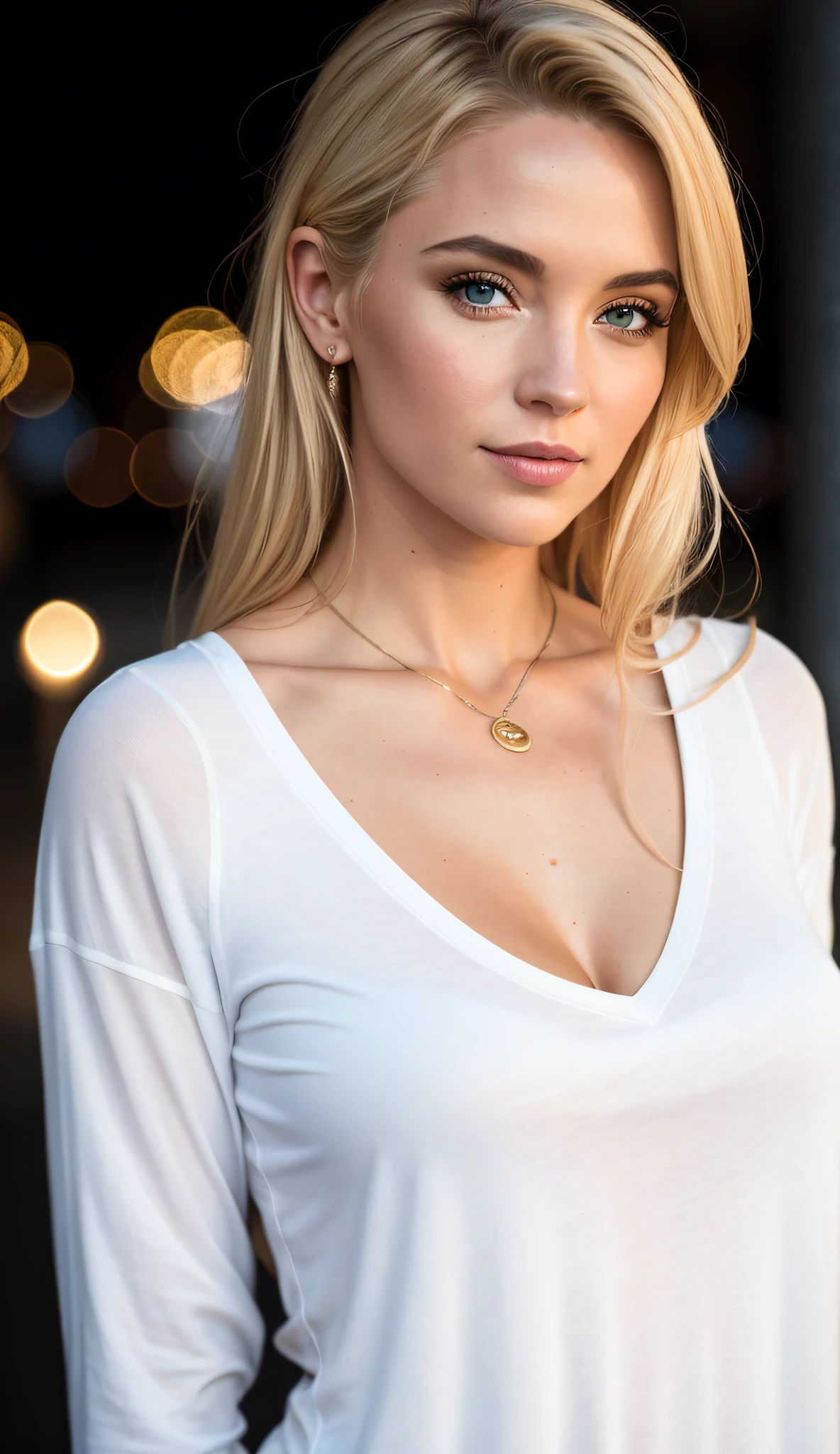 Master-Teil, Beautiful happy German blonde girl, ((wearing white sweat-shirt, perfect tits)), Beleuchtung bei Sonnenuntergang, Goldene Stunde, Goldfarbene Wohnviertel, sehr detailliert, Dramatische Beleuchtung, Digitale Kunst im Trend auf Artstation 8k HD High Definition detailliert realistisch, detailliert, Hautstruktur, Hyper detailliert, Realistische Hautstruktur, armour, best quality, ultra high-resolution, (fotorealistisch:1.4), high resolution, detailliert, Foto RAW, Scharfe Re, von Lee Jeffries nikon d850 film stock fotografie 4 Kodak Portra 400 Kamera F1.6 Linsen, satte Farben, hyperrealistische, lebensechte Textur, dramatische Beleuchtung, Unrealengine, die auf ArtStation Cinestill 800 im Trend liegt, (((Precise female anatomy)))