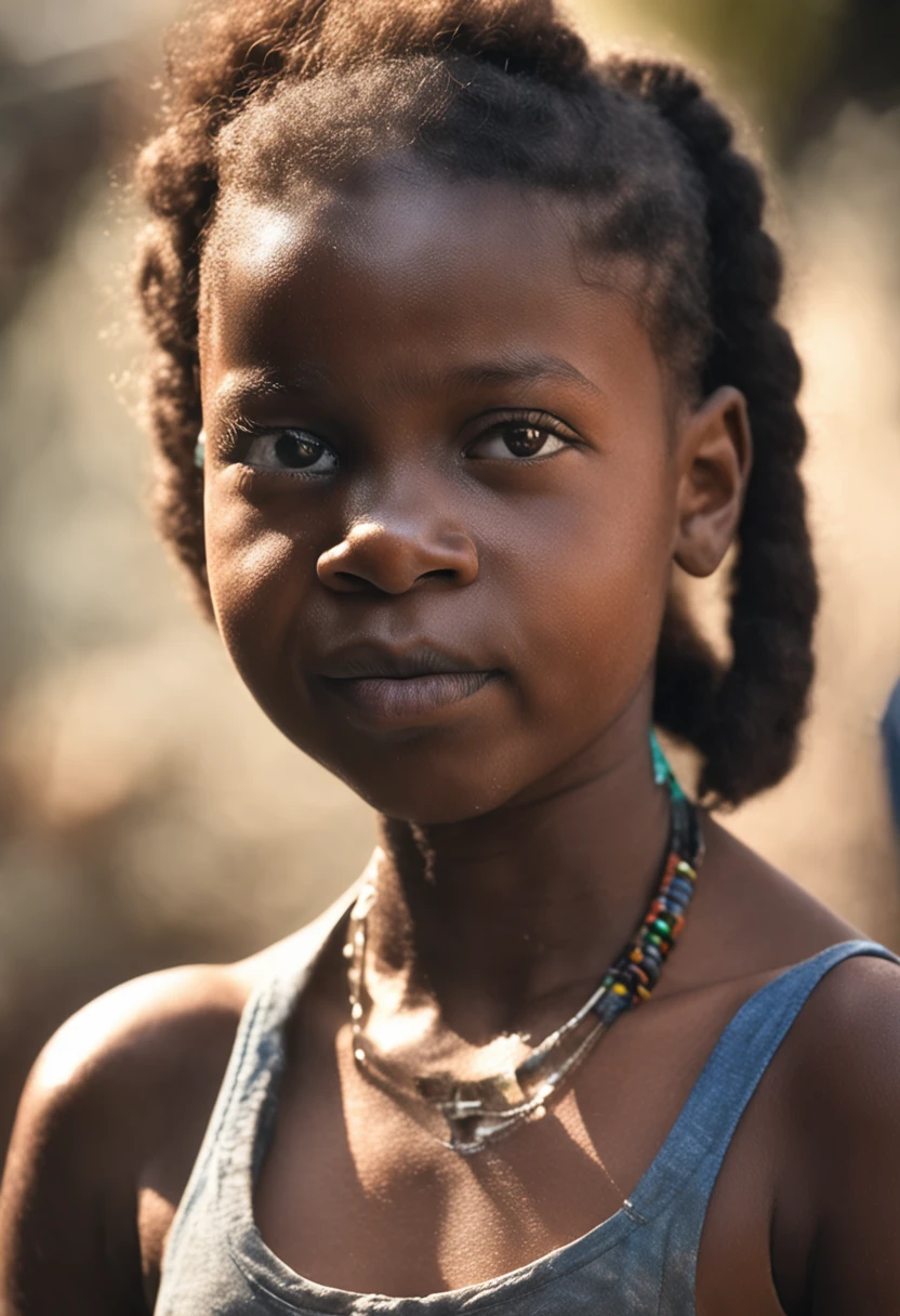 HD, melhor qualidade, foto ultra realista, extremamente detalhada, uma linda , africana, foco rosto, limpo