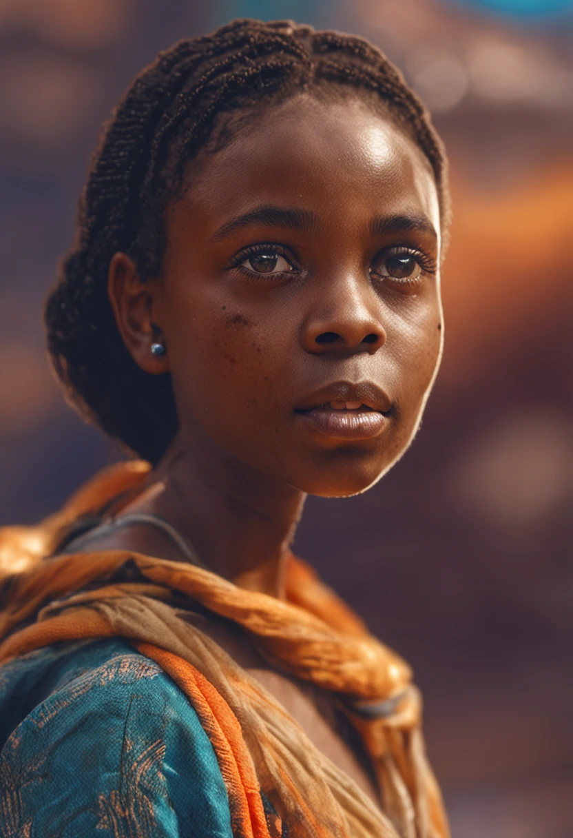 HD, melhor qualidade, foto ultra realista, uma , africana, foco rosto, lindo super detalhado