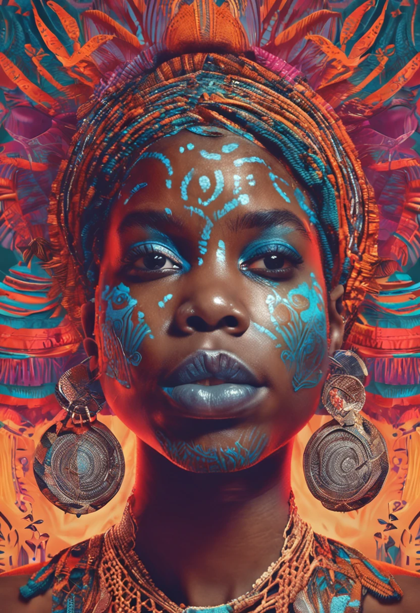 "HD, melhor qualidade, foto ultra realista, uma menina, africana, foco rosto, lindo super detalhado"