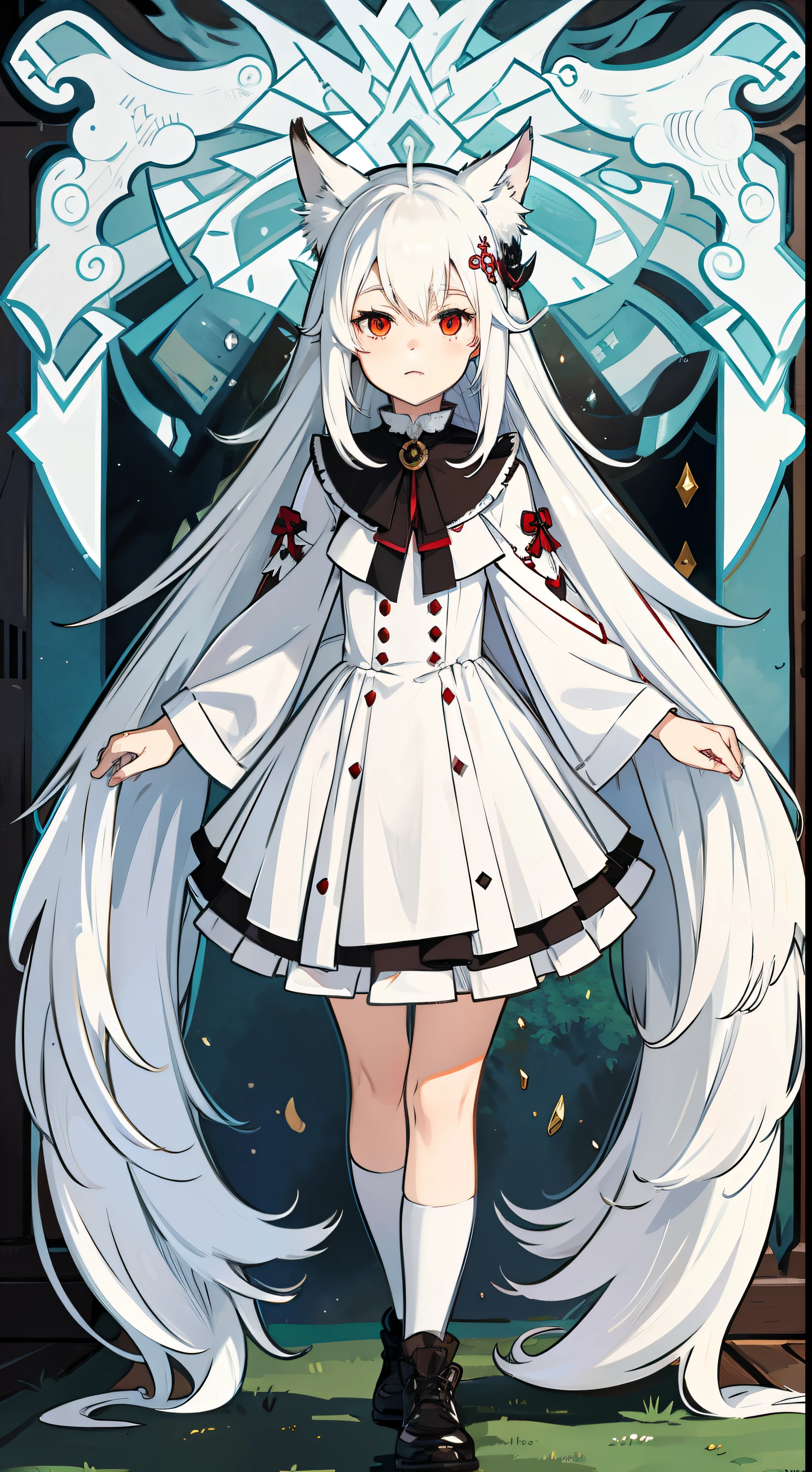 The white-haired fox demon loli in the forest