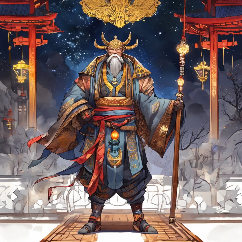 a cyber king at his big court of wired monks cyberpunk steampunk Ukiyo-e dynamic lighting detailed 2 complementary colors volumetric, dark fantasy screen art, high contrast, trending on Artstation, deep color, colours oil canvas, atmospheric background, deep saturation Starry night, Thick fog on the ground, Cinematic, low angle photography, Depth of field, Hyper-detailed, Beautiful, shot with a 50mm lens, Depth of field, Tilt Blur, Lightmaps, Super bright