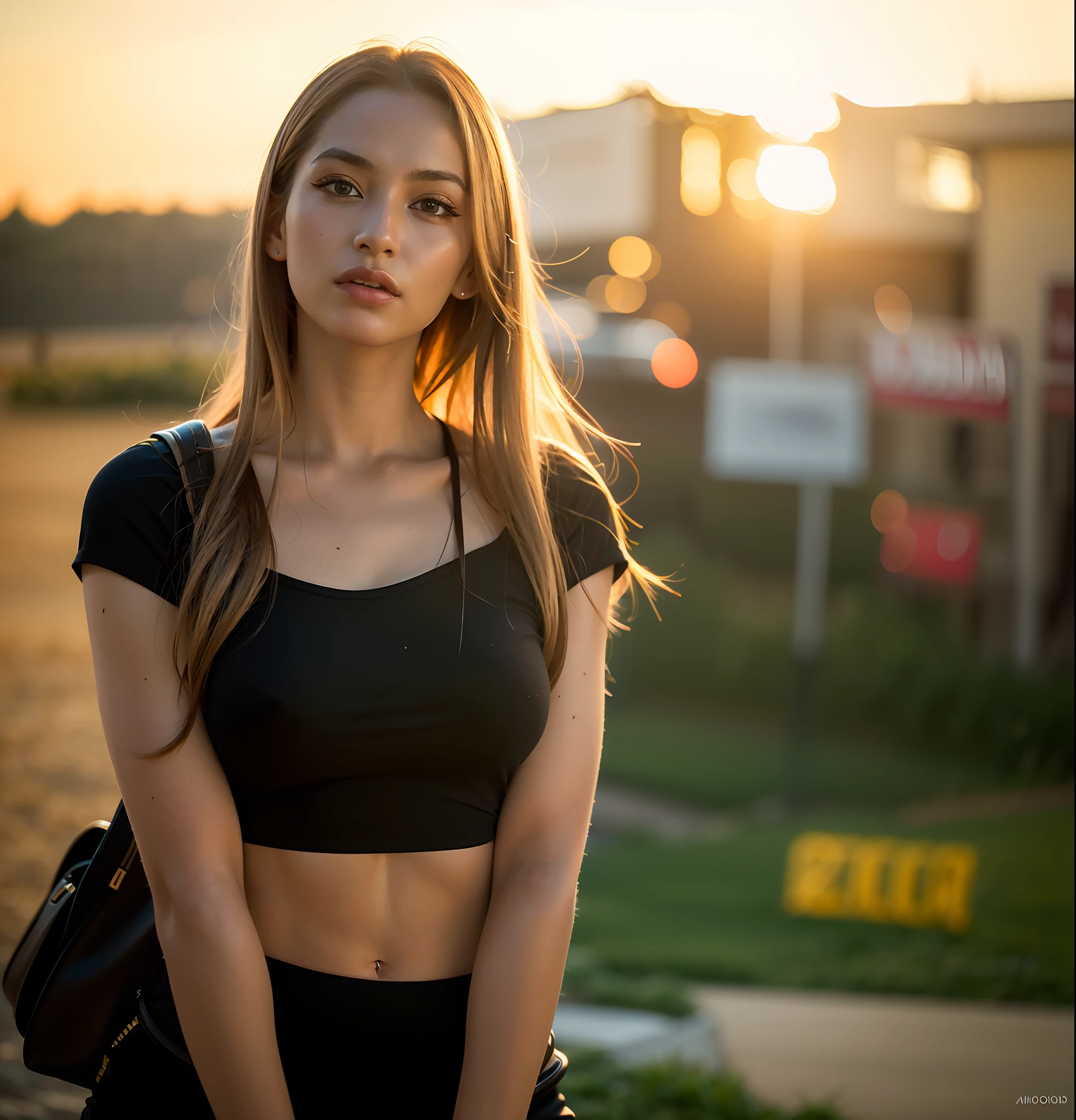 A bela esposa de Arafed em frente a um jipe em um campo, bonito e sorridente, Anna Nikonova aka Newmilky,  loira bonita, Jeep no fundo, meninante, in the sunset, foto do perfil, Modelo do Instagram, in the sunset, foto do perfil 1024px, Alexandra Waliszewska, Mia Kischner, Sidnei Sweeney, fotografiarrealista, fotografia, obra-prima, realista, Realismo, renderizado, Alto contraste, Arte Digital, fotográficorealista, trend in Artstation 8k HD, high definiton, circunstanciado, Realistic, detalhada, textura da pele, hiperdetalhada, Textura realista da pele, melhor qualidade, ultra high-resolution, (fotografiarrealista: 1.4), alta resolução, detalhada, fotografia crua, sharp resolution, Nikon D850 filmes, fotografia de stock 4, Kodak Portra 400 Camera F1 Lens.6, textura hiper realista, lighting dramatic, Unrealistic trend in Artstation Cinestill 800, ..RAW. Directed by: Lee Jeffries.