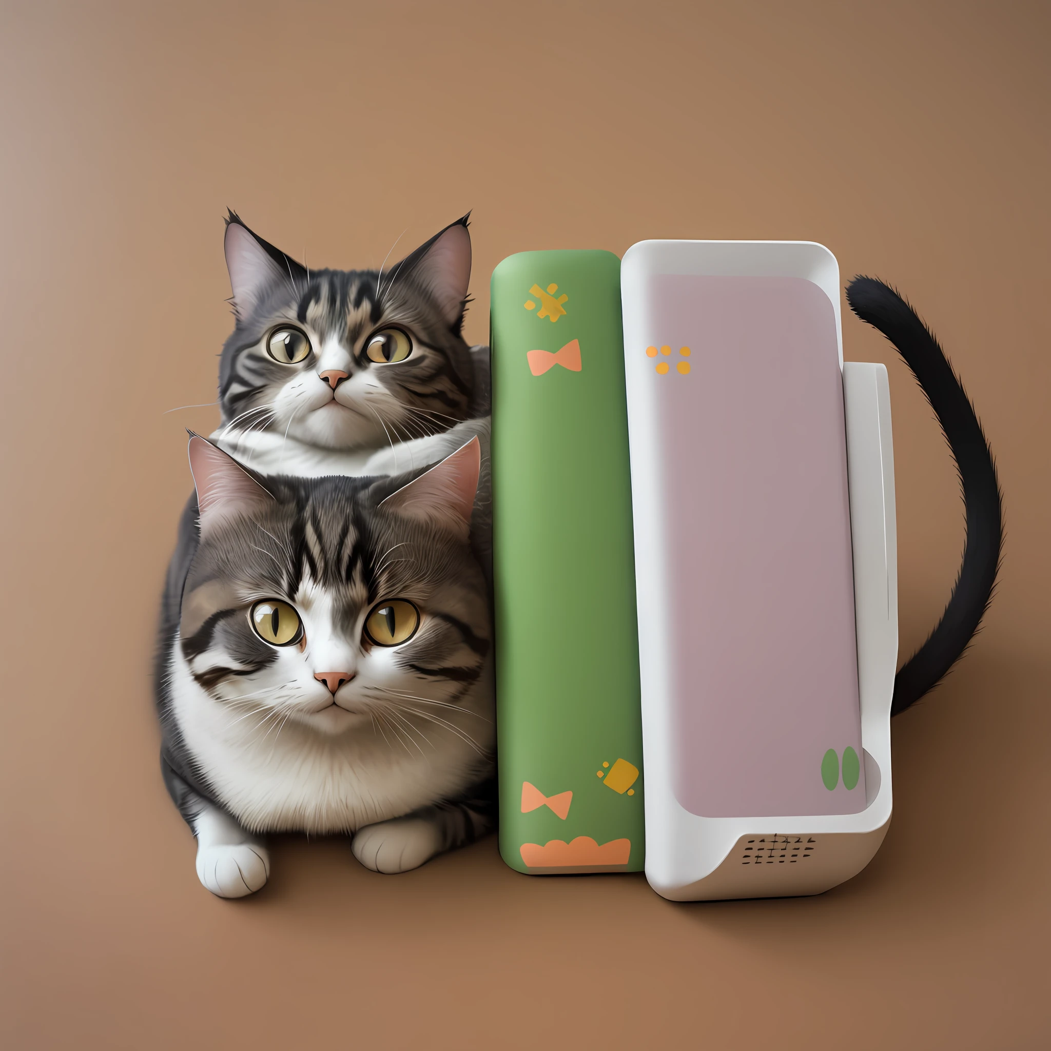 Two-dimensional flat cat girl