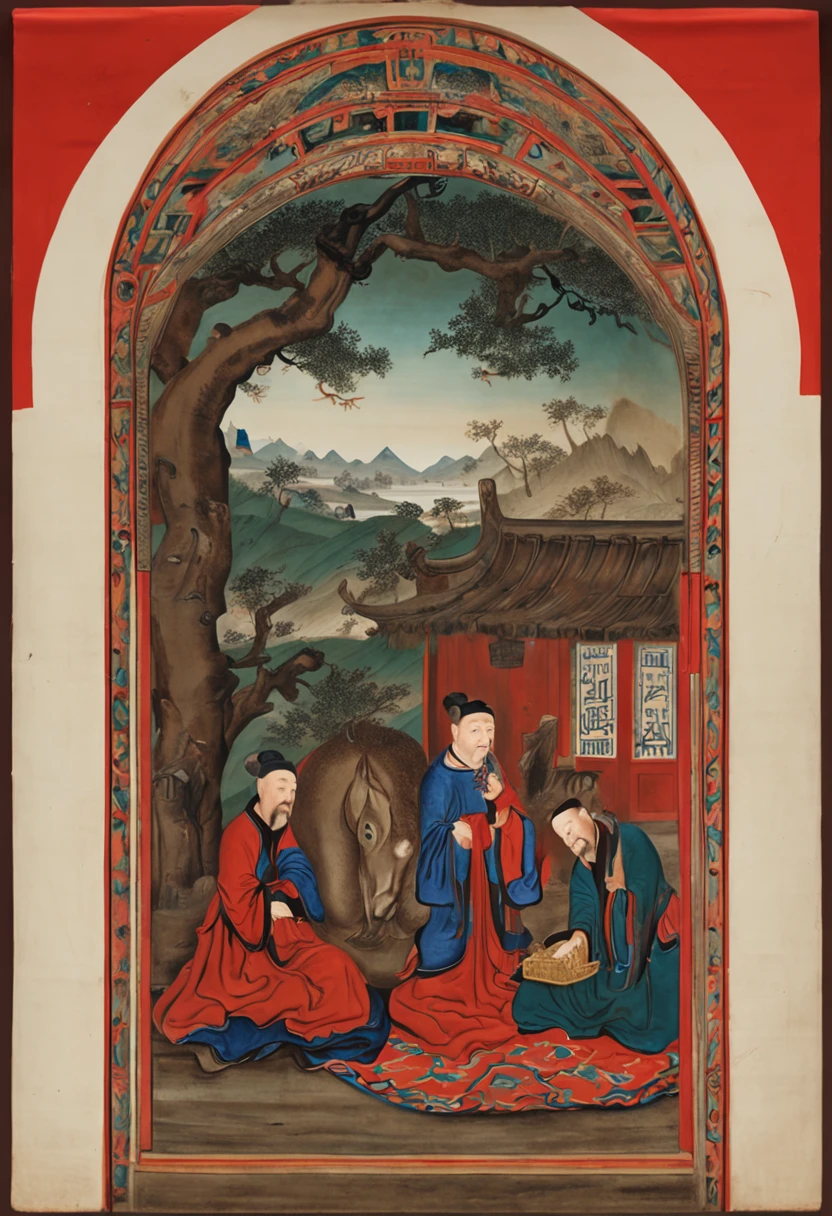 Deng Ziqi medieval oil painting