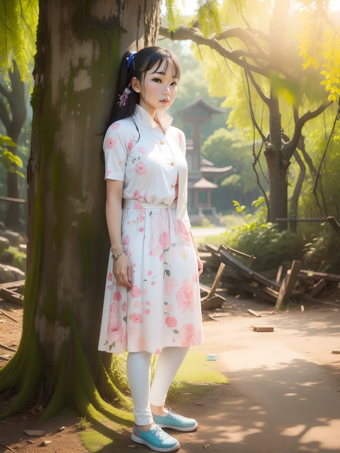 Chang backgraound ,real face, hot girl