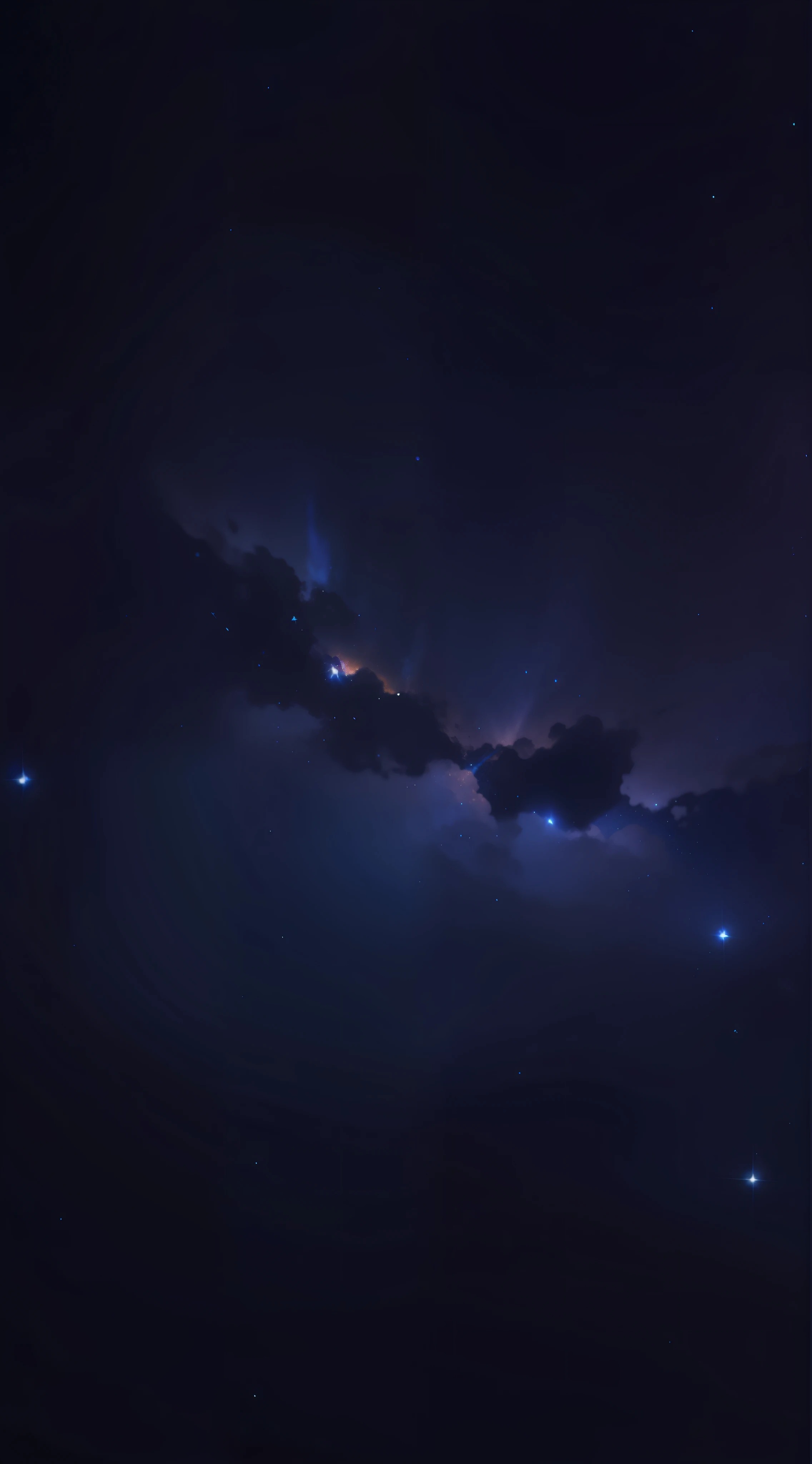 Dark oppressive starry sky