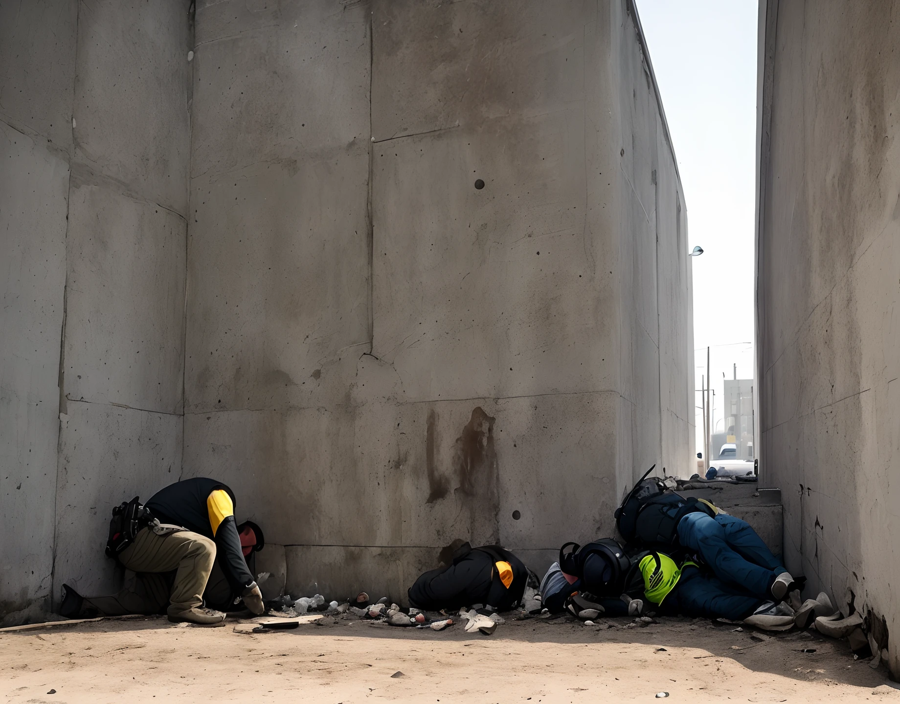 I saw people being killed behind the wall