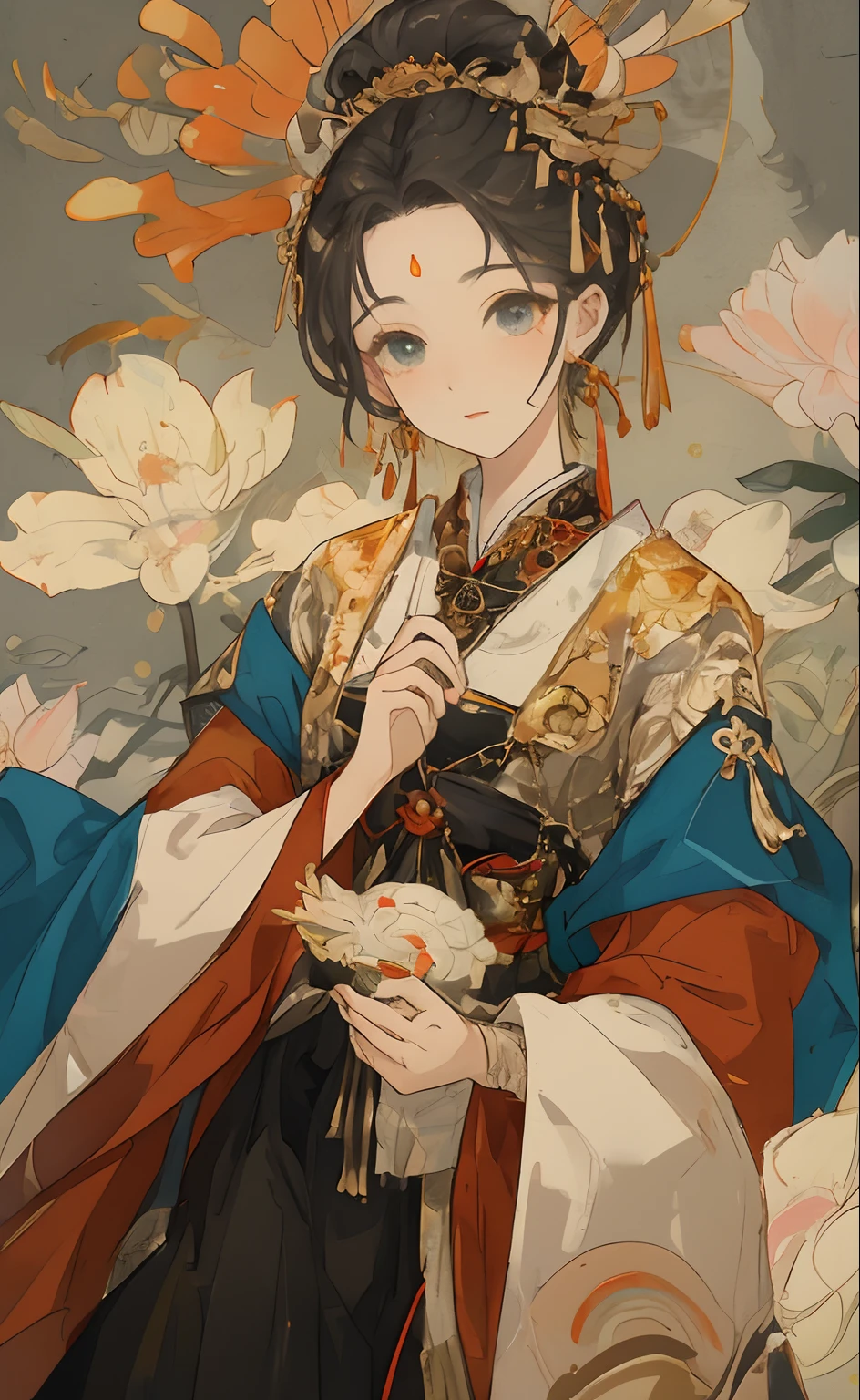A girl, ancient Chinese costume, whole body, sunshine, clear face, clean white background, masterpiece, super detail, epic composition, ultra HD, high quality, extremely detailed, official art, uniform 8k wallpaper, super detail, 32k