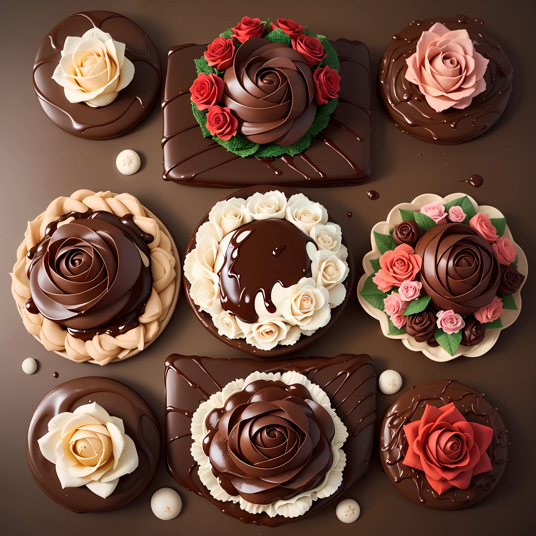 Roses made of chocolate,A lot of --auto --s2