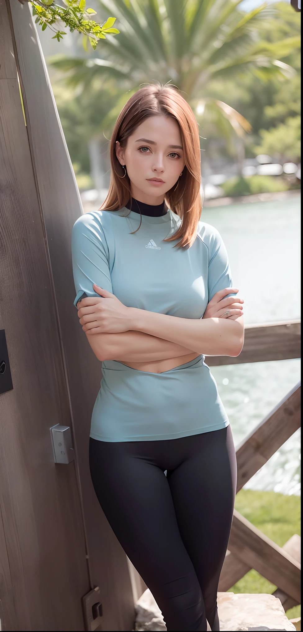 Mulher linda de Arafed encostada a uma prancha de surf com um lago ao fundo, tshirt azul apertada, vestindo camisa apertada, usando equipamento de fitness, camisa apertada, Claire Forlani, foco em corpo inteiro, imagem de perfil, modelo da mulher, Fotografia de uma mulher techwear, usando roupas simples e apertadas, Foto promocional, com pano de fundo de luz natural, Jodie Foster, Retrato da parte superior do corpo, fotografiarrealista, fotografia, obra-prima, realista, Realismo, renderizado, Alto contraste, Arte Digital, fotográficorealista, trend in Artstation 8k HD, high definiton, circunstanciado, Realistic, detalhada, textura da pele, hiperdetalhada, Textura realista da pele, melhor qualidade, ultra high-resolution, (fotografiarrealista: 1.4), alta resolução, detalhada, fotografia crua, Crisp resolution, nikon d850 filme, fotografia de stock 4, Kodak Portra 400 Camera F1 Lens.6, textura hiper realista, lighting dramatic, Unrealistic trend in Artstation Cinestill 800, RAW. Directed by: Lee Jeffries.
