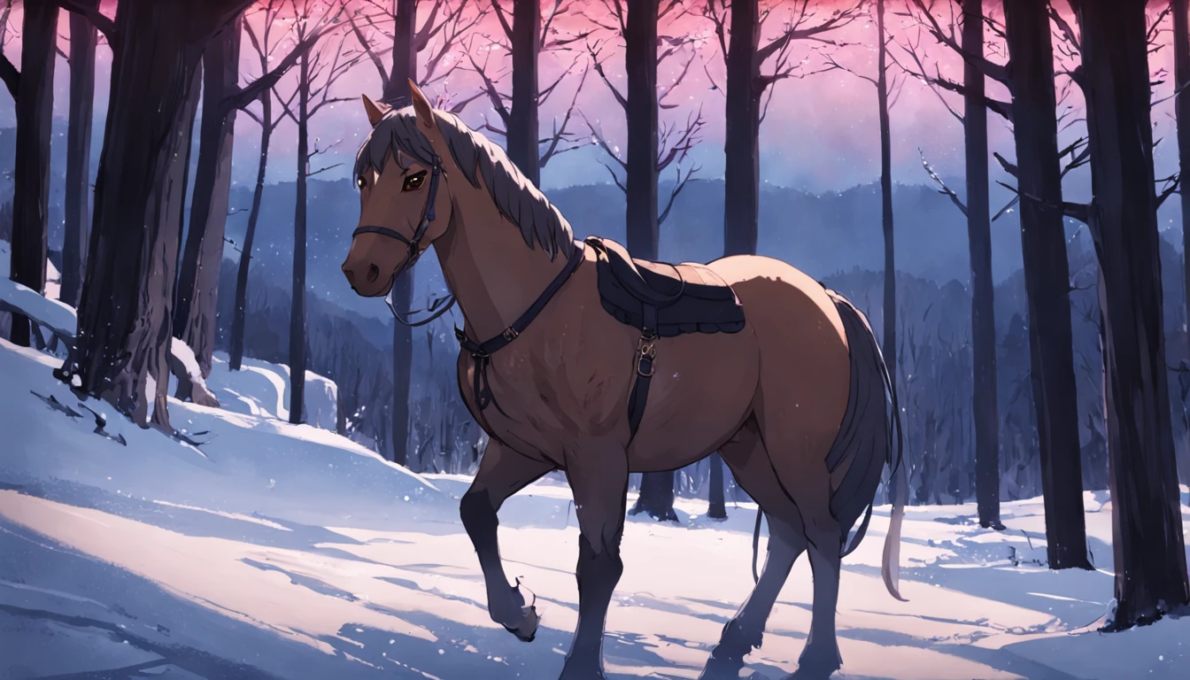 Whose woods these are I think I know.
His house is in the village though;
He will not see me stopping here
To watch his woods fill up with snow.
My little horse must think it queer
To stop without a farmhouse near
Between the woods and frozen lake
The darkest evening of the year.
He gives his harness bells a shake
To ask if there is some mistake.
The only other sound’s the sweep
Of easy wind and downy flake.
The woods are lovely, dark and deep,
But I have promises to keep,
And miles to go before I sleep,
And miles to go before I sleep.