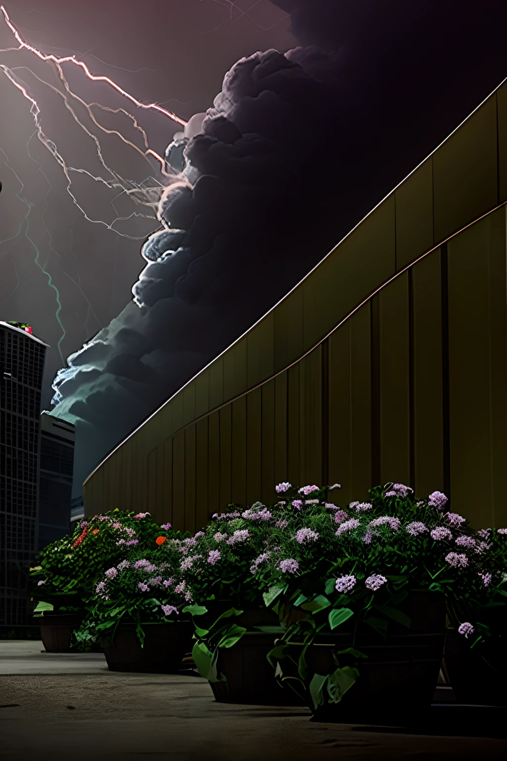 Flowers, storm, chit