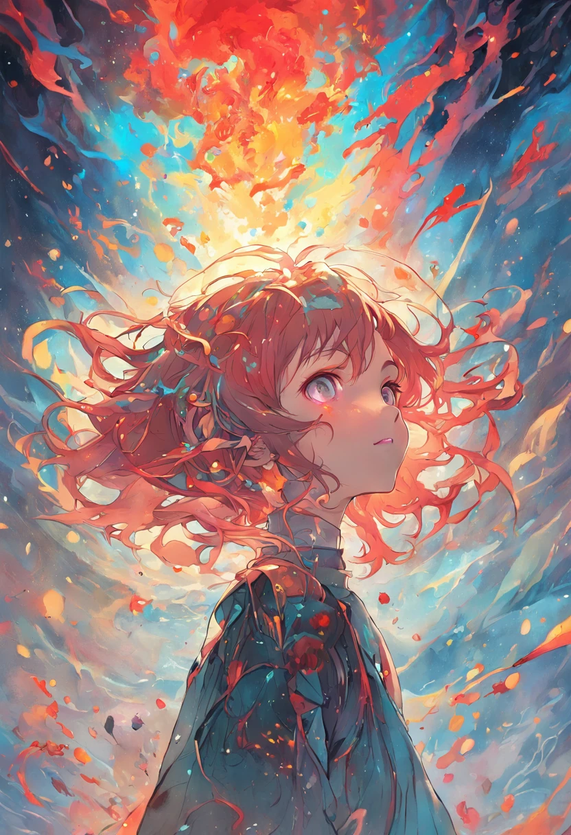 psychedelic, Horror, Bloody, Scary, Spooky, Fantasy space, Multiple planets, Fantasy Galaxy, 1girl in, full body Esbian, Portrait, Beautiful, Rainbow Light, Magical, High quality, Neat face、nice nose,Nice mouth,sea of clouds、the morning sun、Red and yellow、Splash Art、Lightning,[(Art by Android Jones:1.2)]、ultra-detailliert、Beautifully Aesthetic、​masterpiece、top-quality、ighly detailed、Most Beautiful Form of Chaos、elegent、vivd colour、barroco、Complex pattern、dynamic ungle