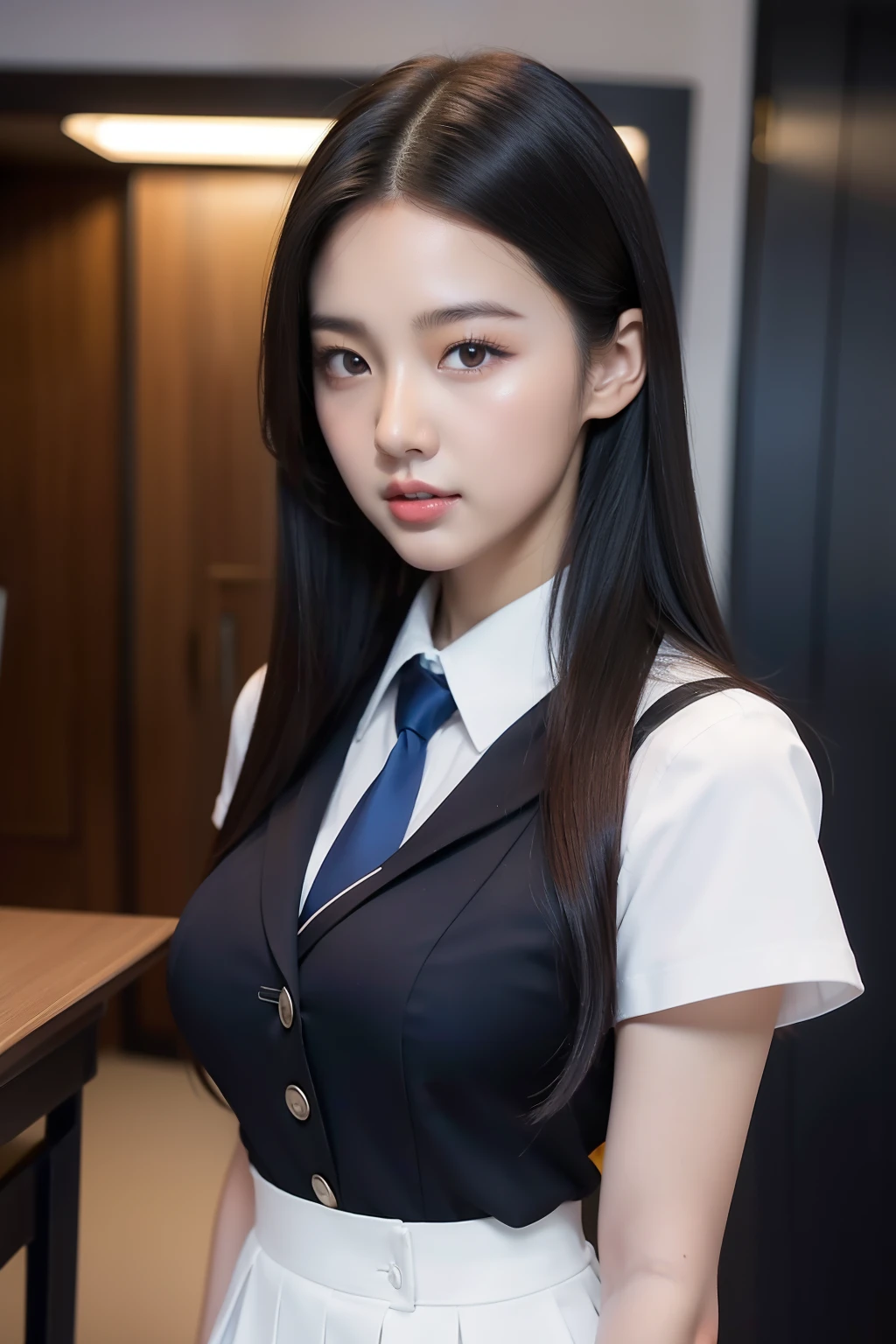 sexy uniform, sexy school uniform, sexy school student uniform, sexy school uniform, sexy school girl, jaeyeon nam, gorgeous young korean woman, beautiful south korean woman, korean girl, beautiful young korean woman, korean woman, heonhwa choe, korean women's fashion model, sexy look, big breast, sexy pose, show breast, show bar, touch breast, grey hair