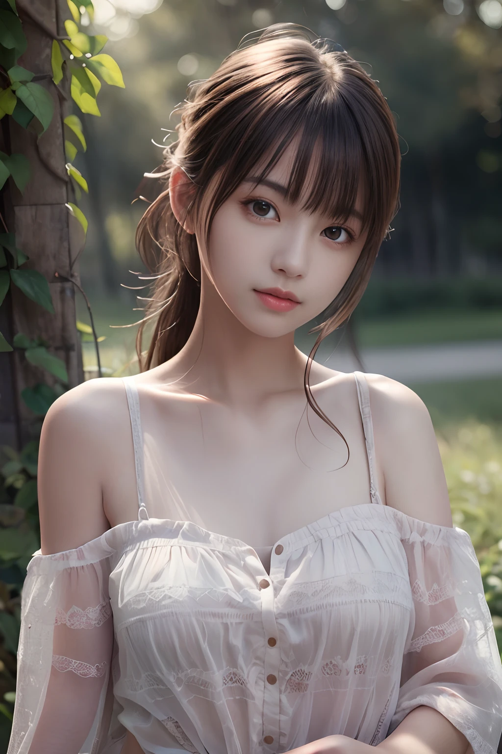 Best quality,masterpiece,ultra high res,(photorealistic:1.4),1girl,shoulder,charming,Looking at the camera,