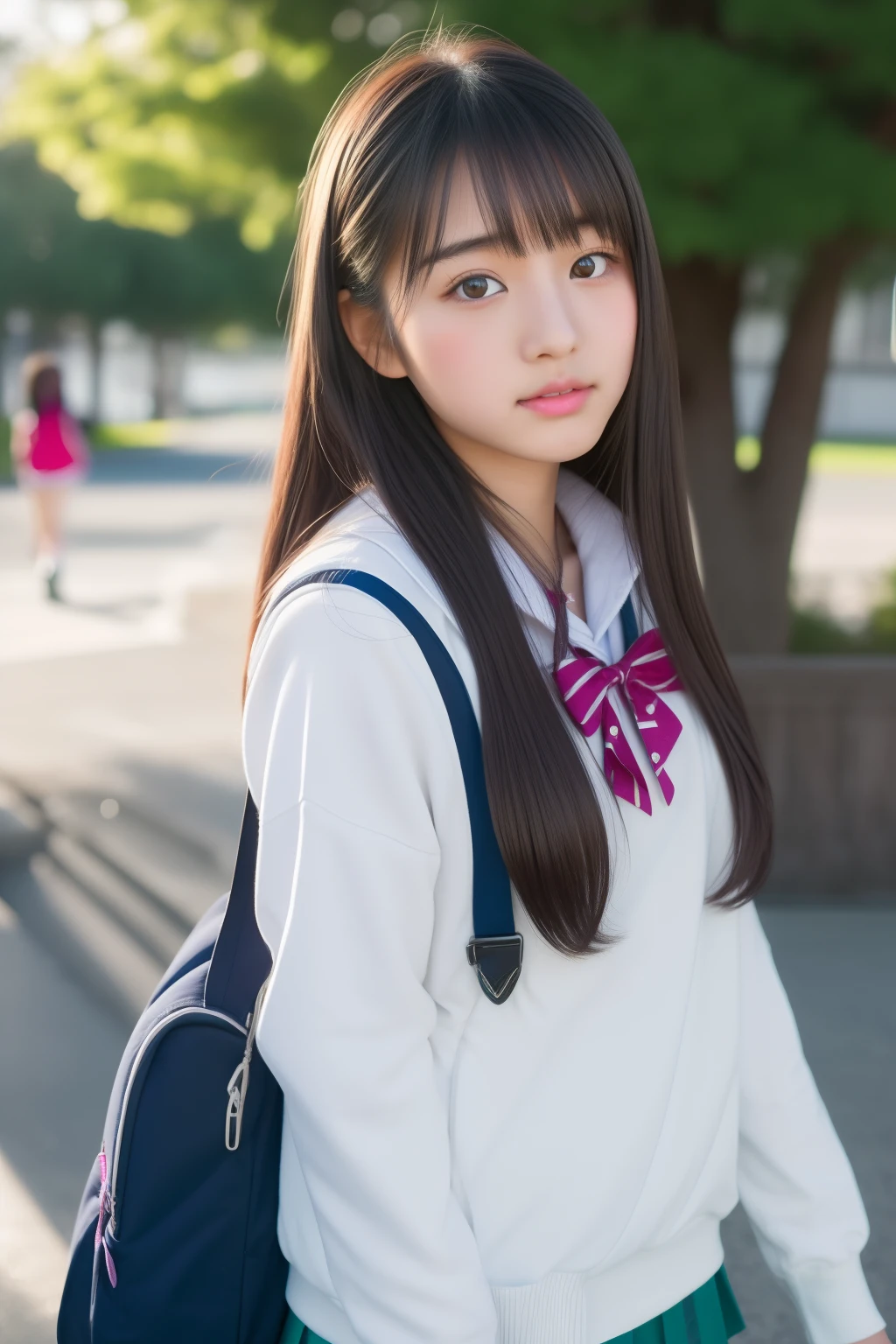 (Best Quality,8K,超A high resolution:1.2),(cute Japanese girls),(female high-school student、17 age),Schoolgirl miracle、tenderness、