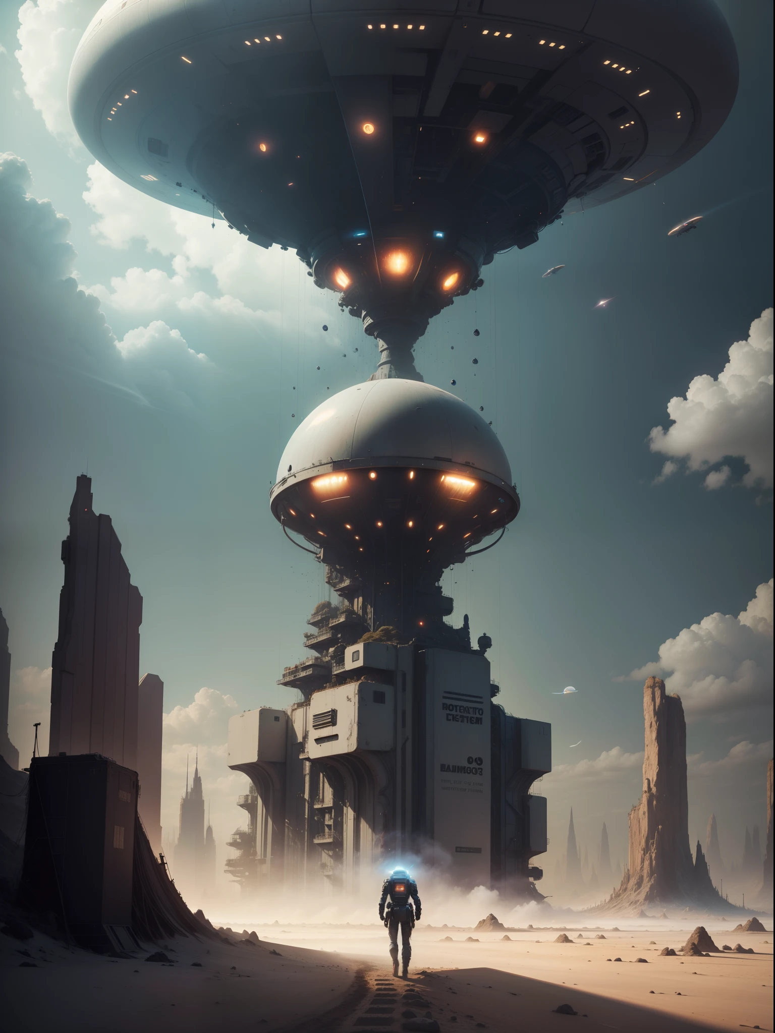 Extraterrestrial entering planet earth Invasion UFO, Exaggeration, Visual Exaggeration, Visual Rhetoric, Nonsense, Daydreampunk, Fiction, Unrealistic, Fantastic Realism, Magic Realism, Realism, Photorealism, Photorealistic, Hyper Real, Hyperrealistic, Realistic, Full-HD, 1080p, 16k