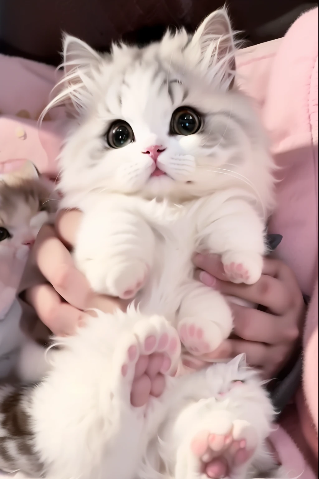 cute kittens、hairy、Ottoeye、realisitic