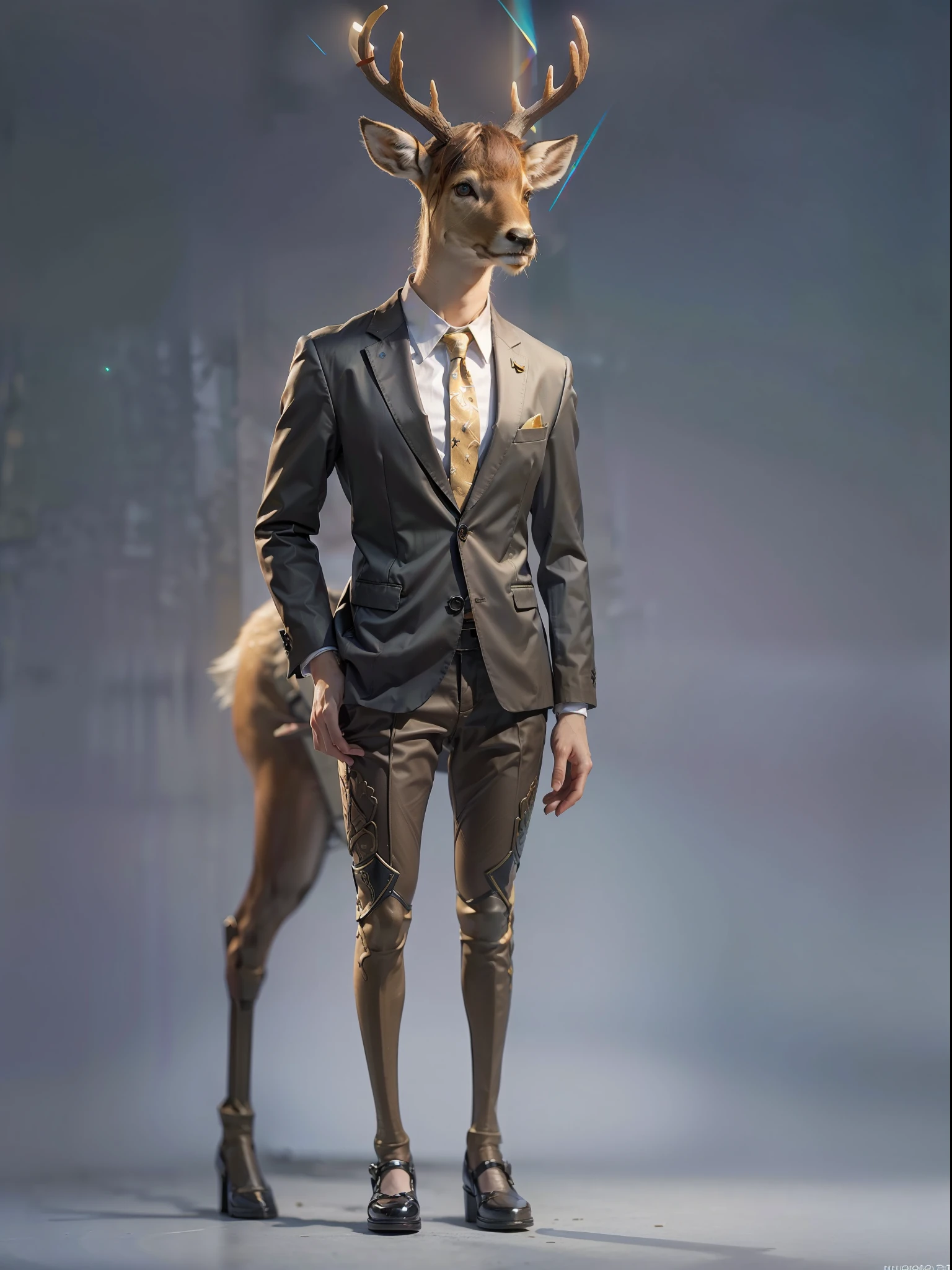 (((fullbody image、Standing posture)))、(Full body rabbit standing upright in luxury business suit、Humanoid rabbits、Cool anthropomorphic rabbit with long legs)、​masterpiece, top-quality, in 8K , intricate detailes, ultra-detailliert , light Particle、32K Digital Paint, Hyper-Realism, No background