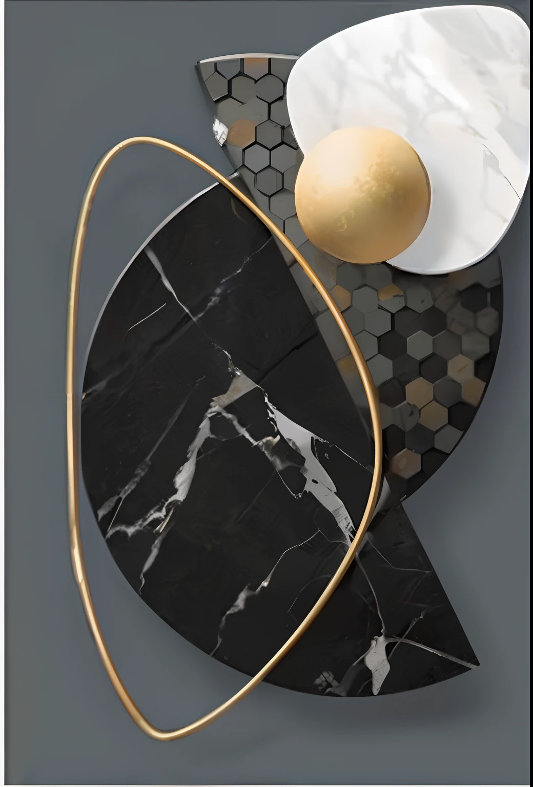 um close up de uma placa com um objeto de madeira sobre ela, black marble and gold, Marmore material, made of liquid metal and marble, black marble, marble, marble and gold, smooth marble surfaces, marble and golden hand, exquisite marble details, carved black marble, materiais mistos, all marmore, stone marble, marble walls, fios pretos e dourados
